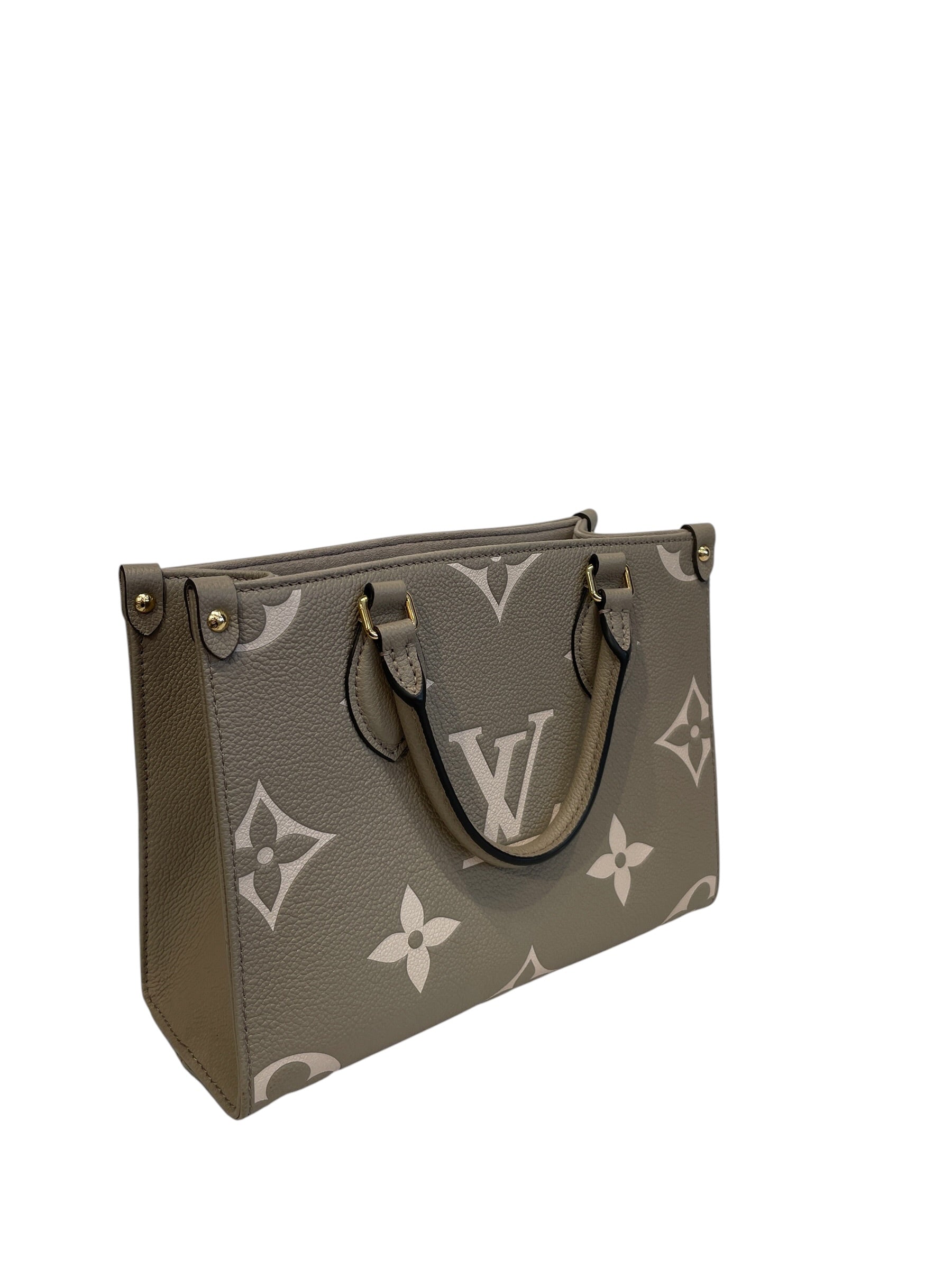 LOUIS VUITTON/Cross Body Bag/Monogram/Leather/GRY/LV OnTheGo PM Dove Gray Cream view 1