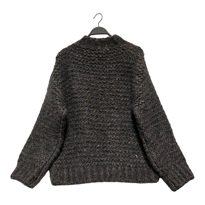 BRUNELLO CUCINELLI/Sweater/L/Polyester/GRY/sparkle net swetaer