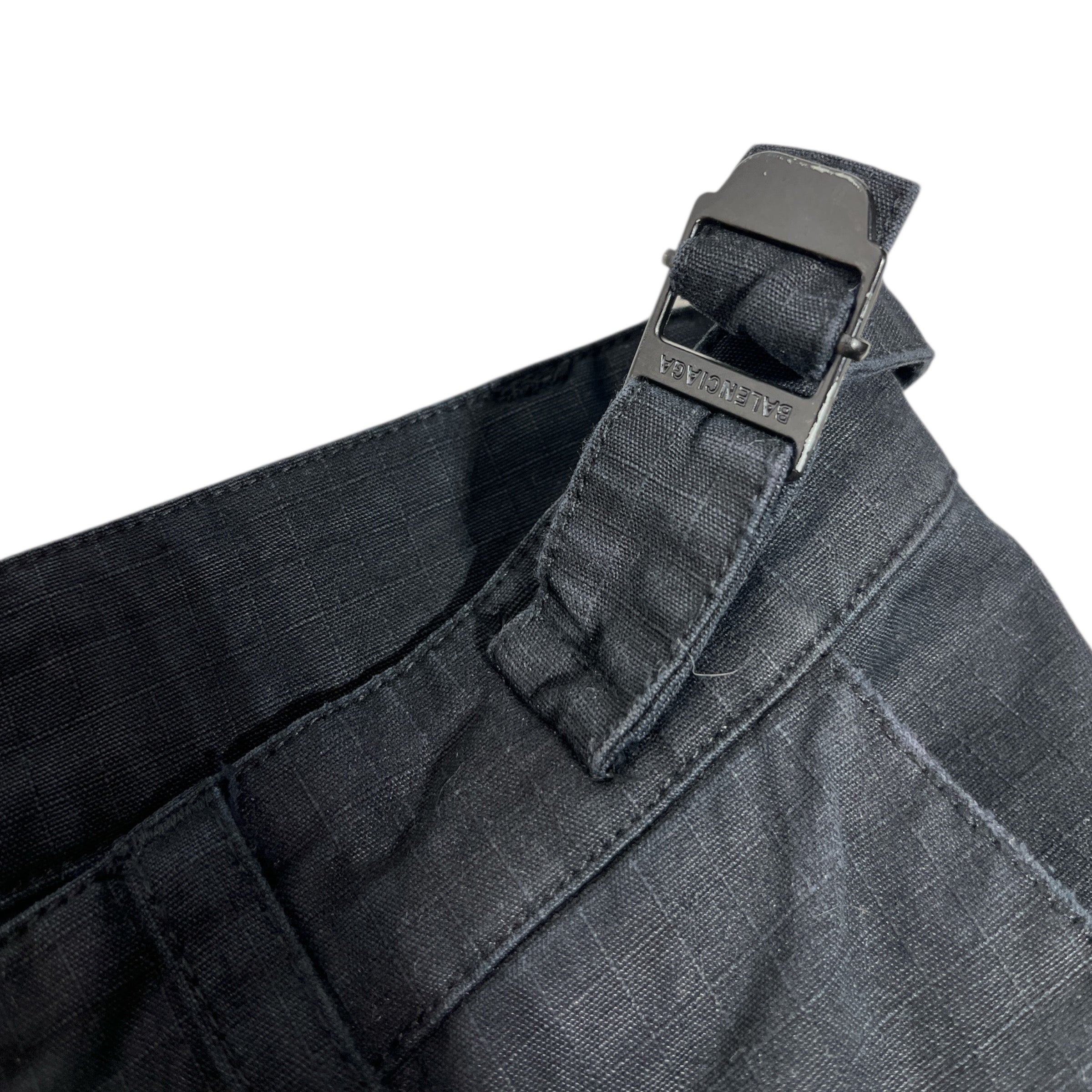 BALENCIAGA/Cargo Pants/S/Denim/BLK/FLARES, MISSING BUTTON view 8