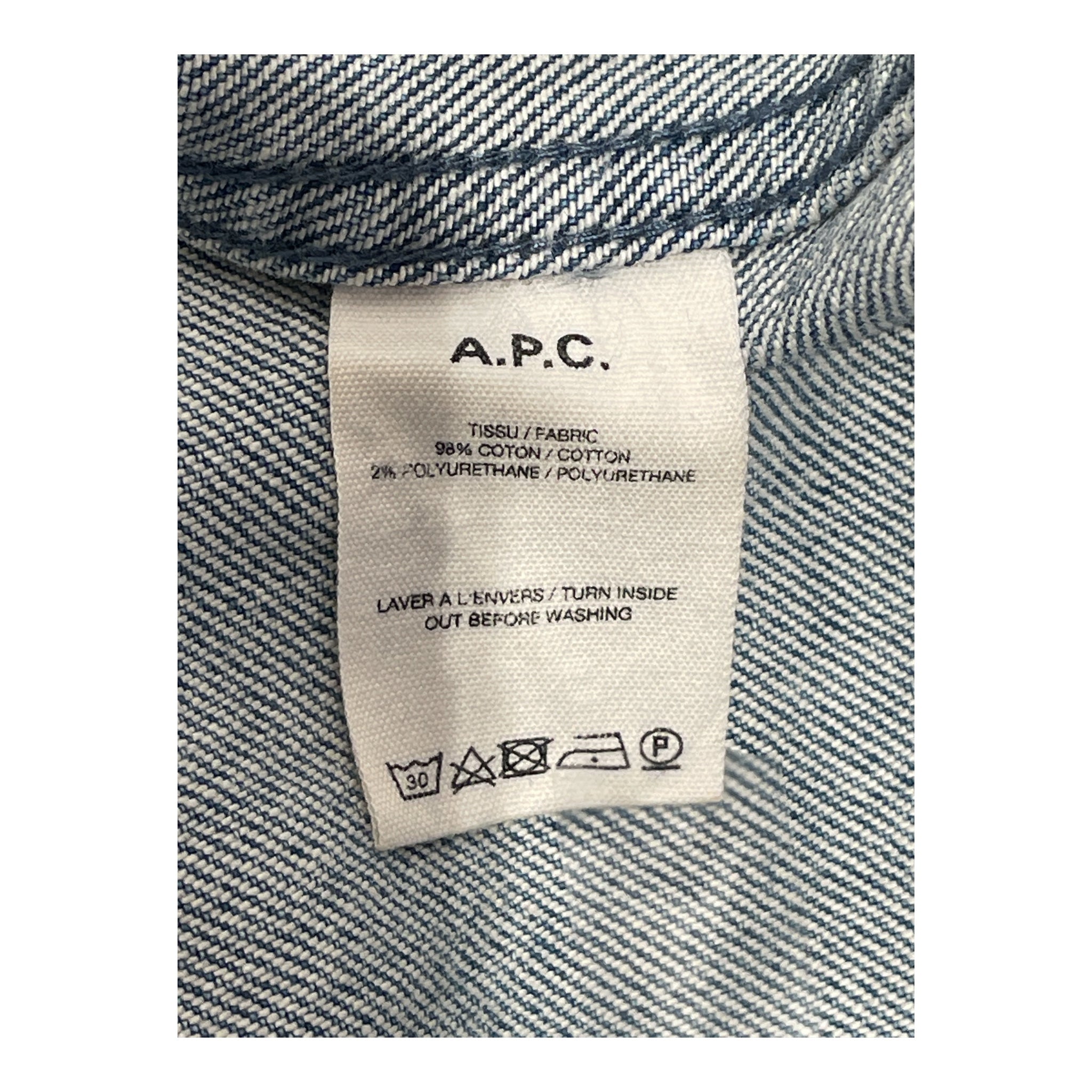 A.P.C./Brain Dead/Denim Jkt/XL/Cotton/BLU/YELLOW PRINT view 5