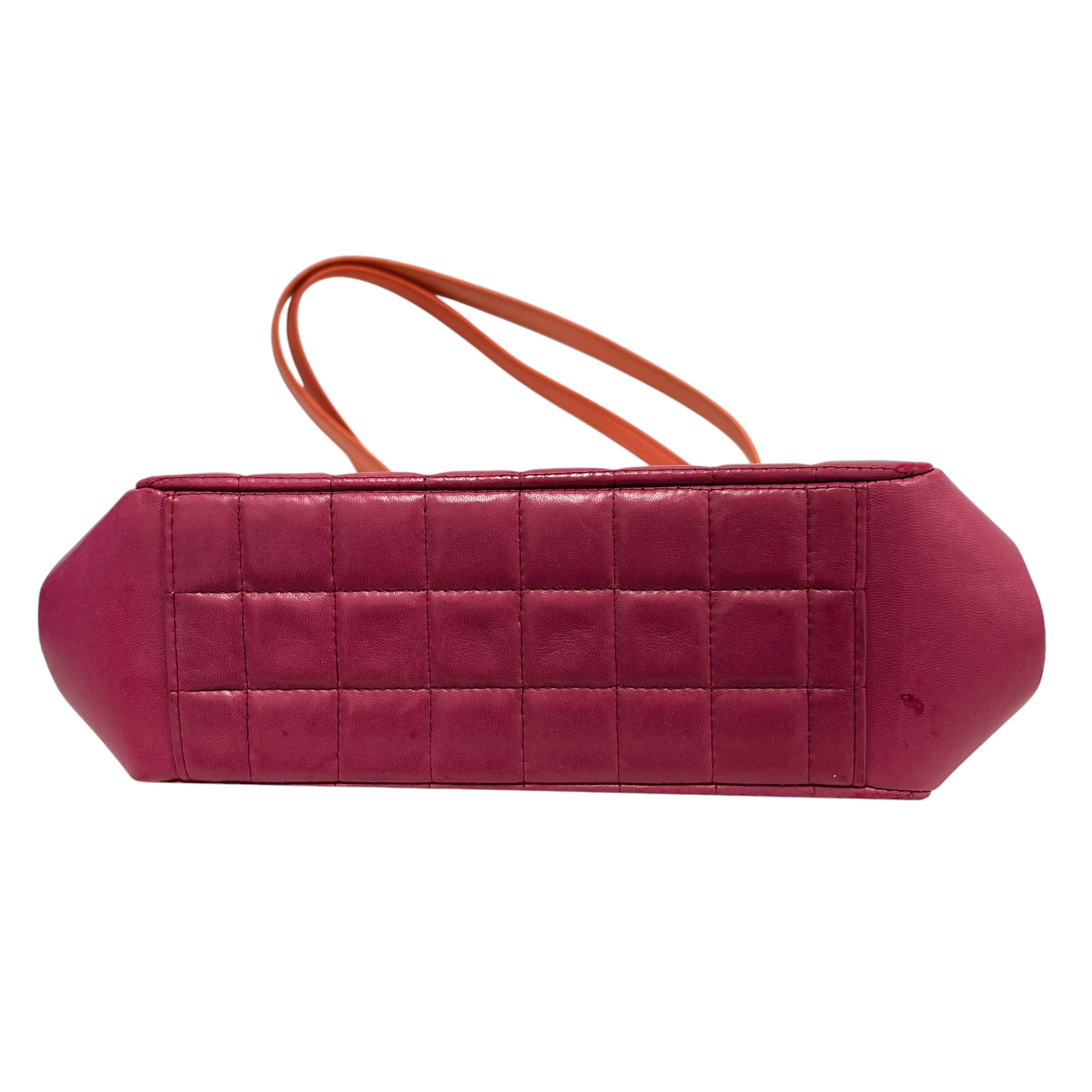 CHANEL/Hand Bag/Leather/PNK/QUILTED LOGO BAG view 3