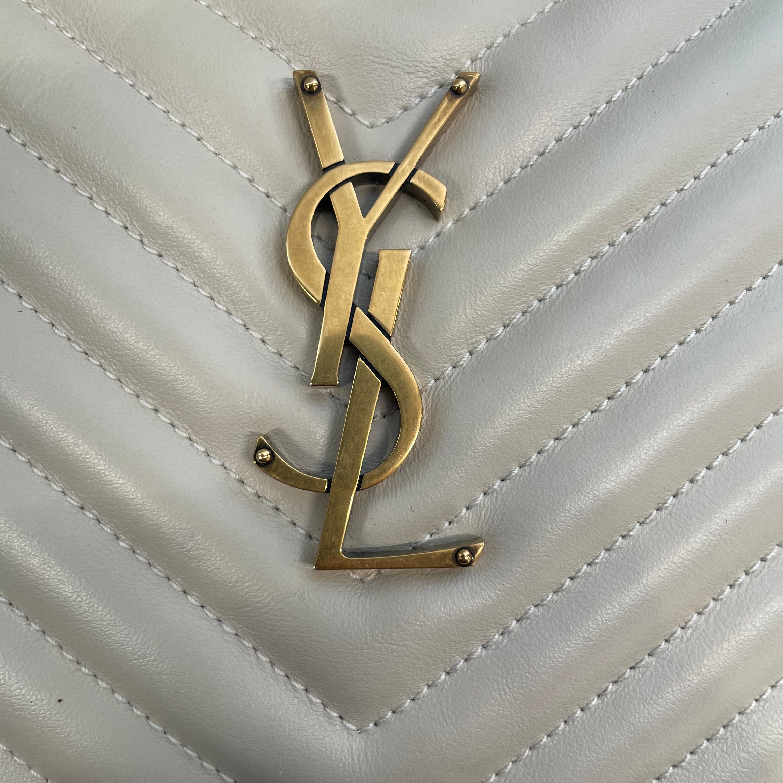 SAINT LAURENT/Cross Body Bag/Leather/WHT/camera lou/gld hardware view 6