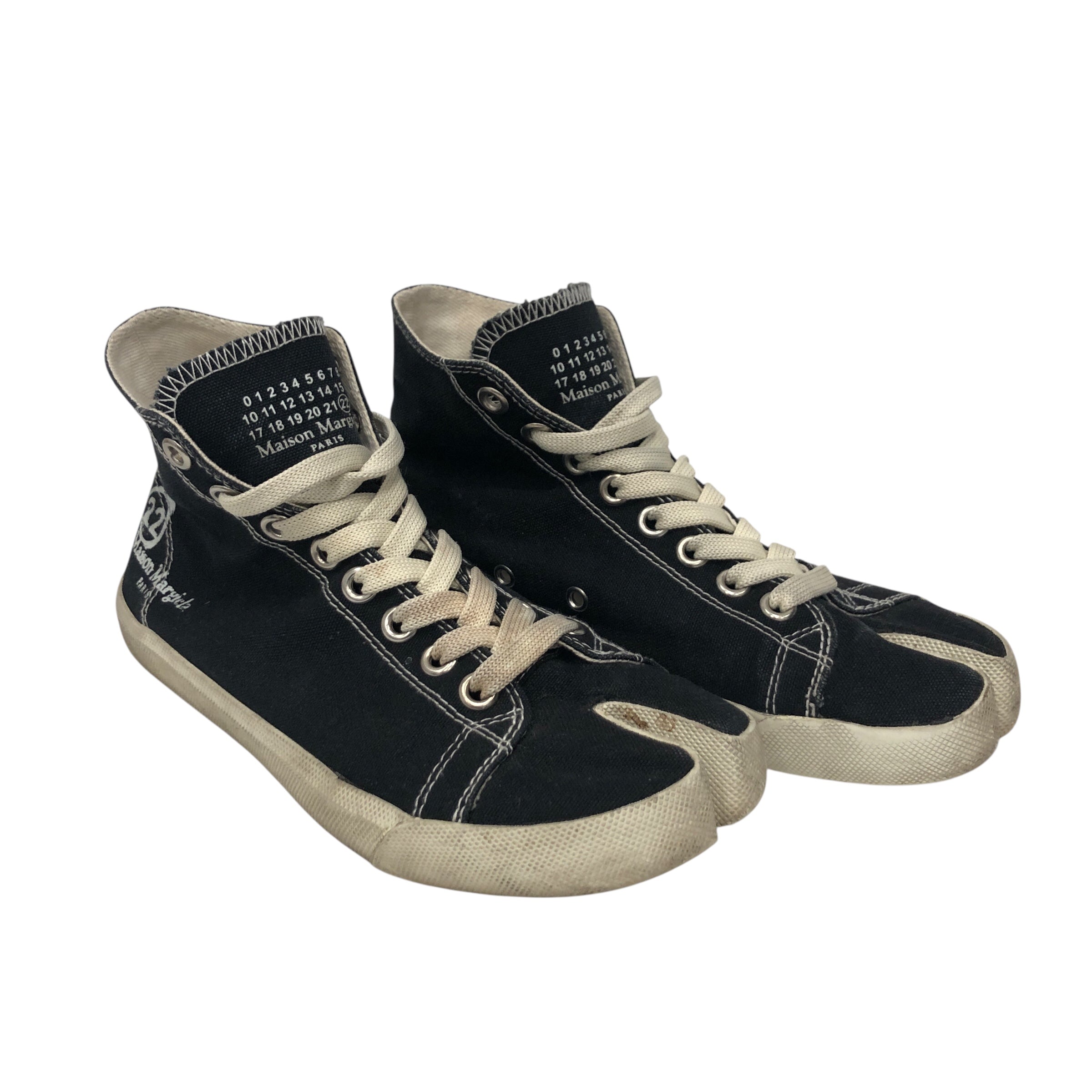 Maison Margiela/Low-Sneakers/EU 36/Cotton/BLK/TABI SNEAKERS view 1