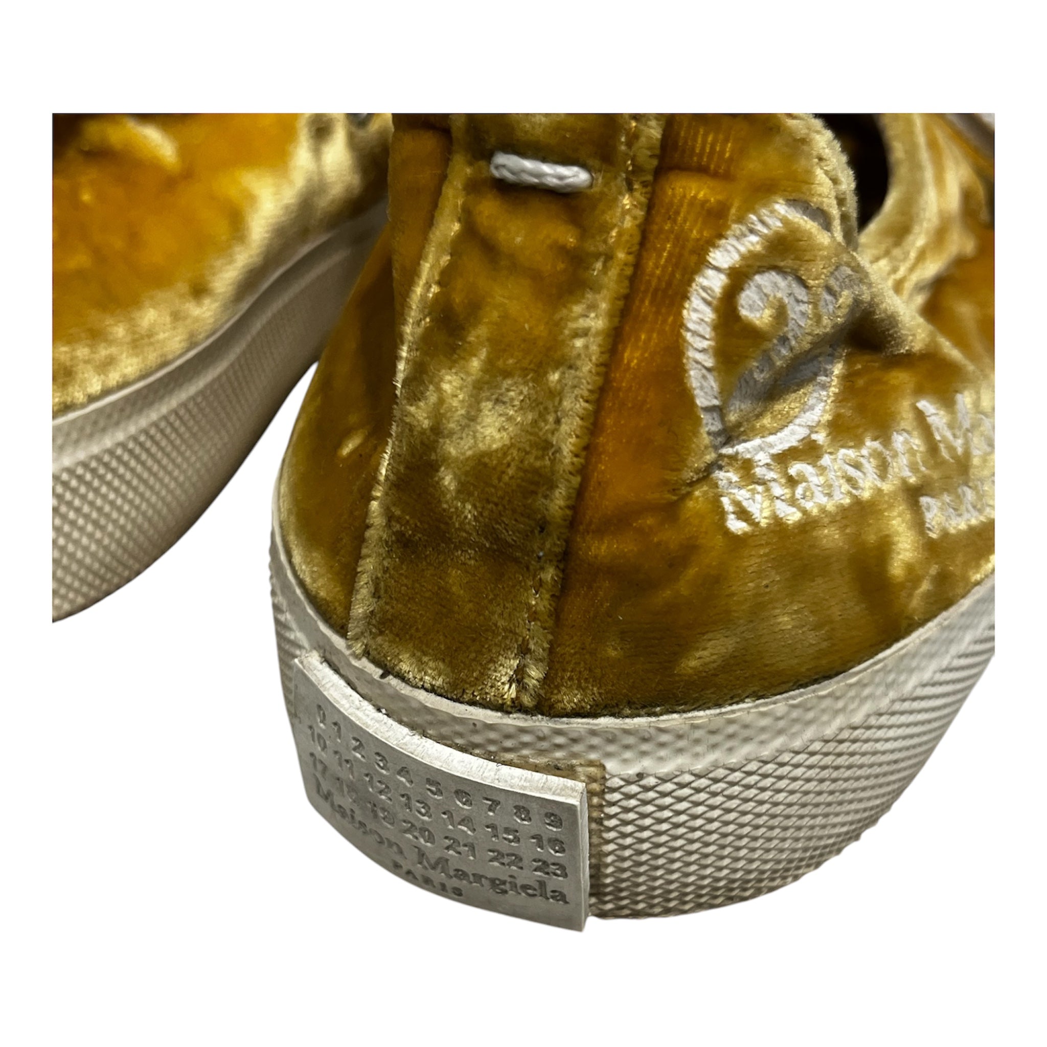 Maison Margiela/Low-Sneakers/US 7/Velour/YEL/MAISON MARGIELA VELOUR SHOES view 4