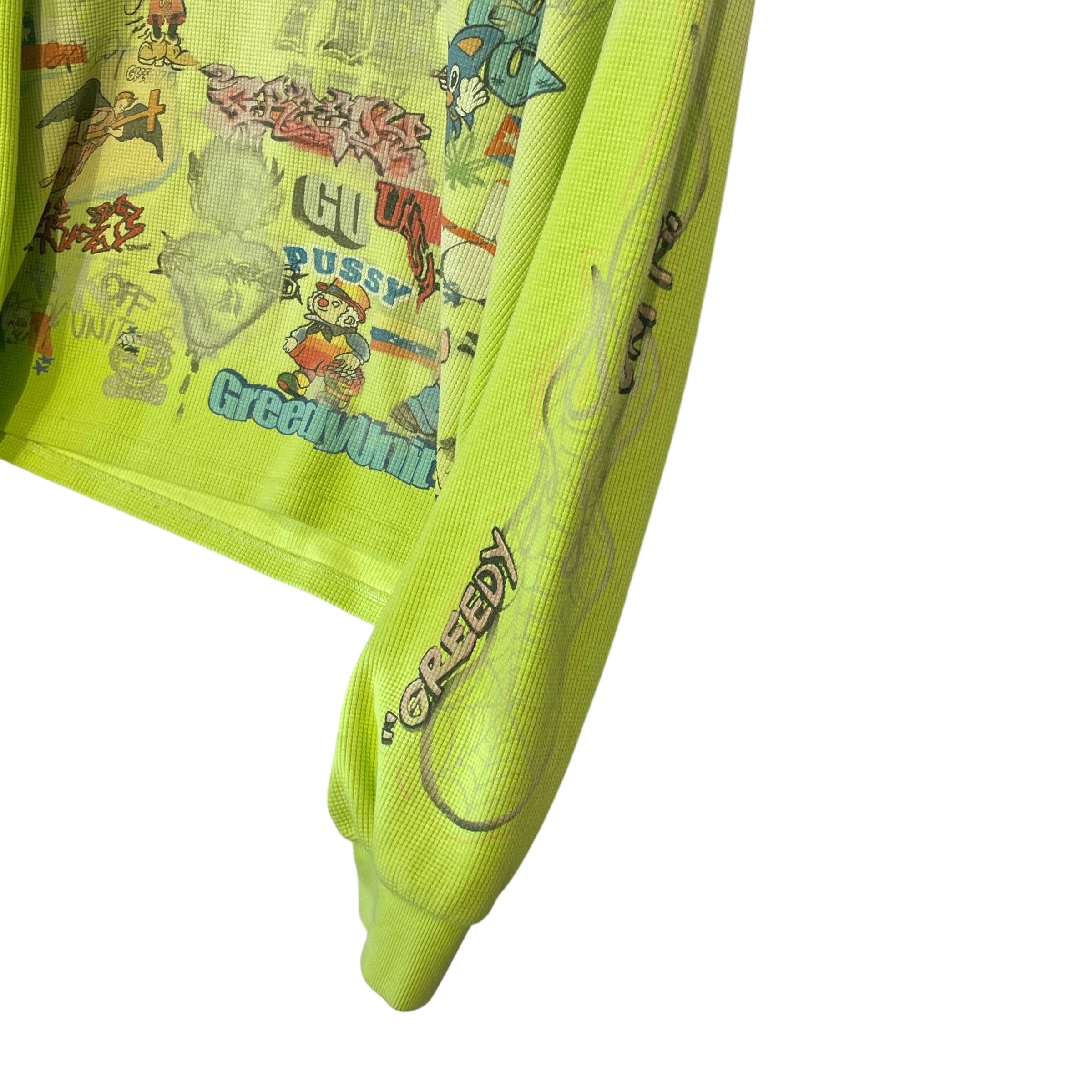 GREEDY UNIT/LS T-Shirt/M/Cotton/GRN/All Over Print/ view 4
