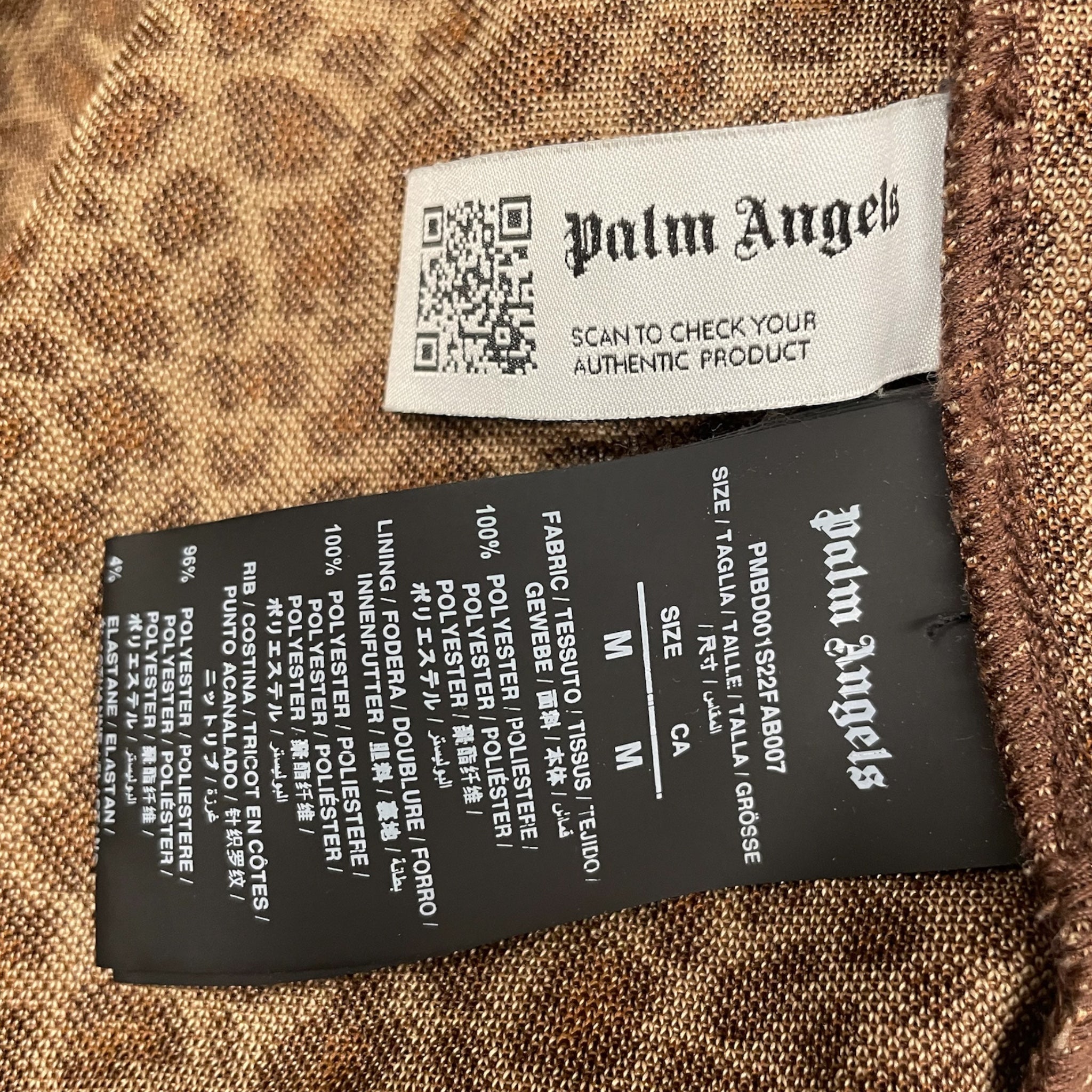 Palm Angels/Zip Up Hoodie/M/Animal Pattern/Polyester/BRW/ view 4