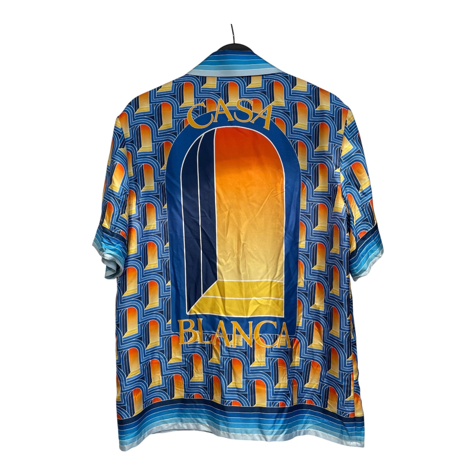 CASABLANCA/Polo Shirt/S/Silk/BLU/All Over Print/ view 2