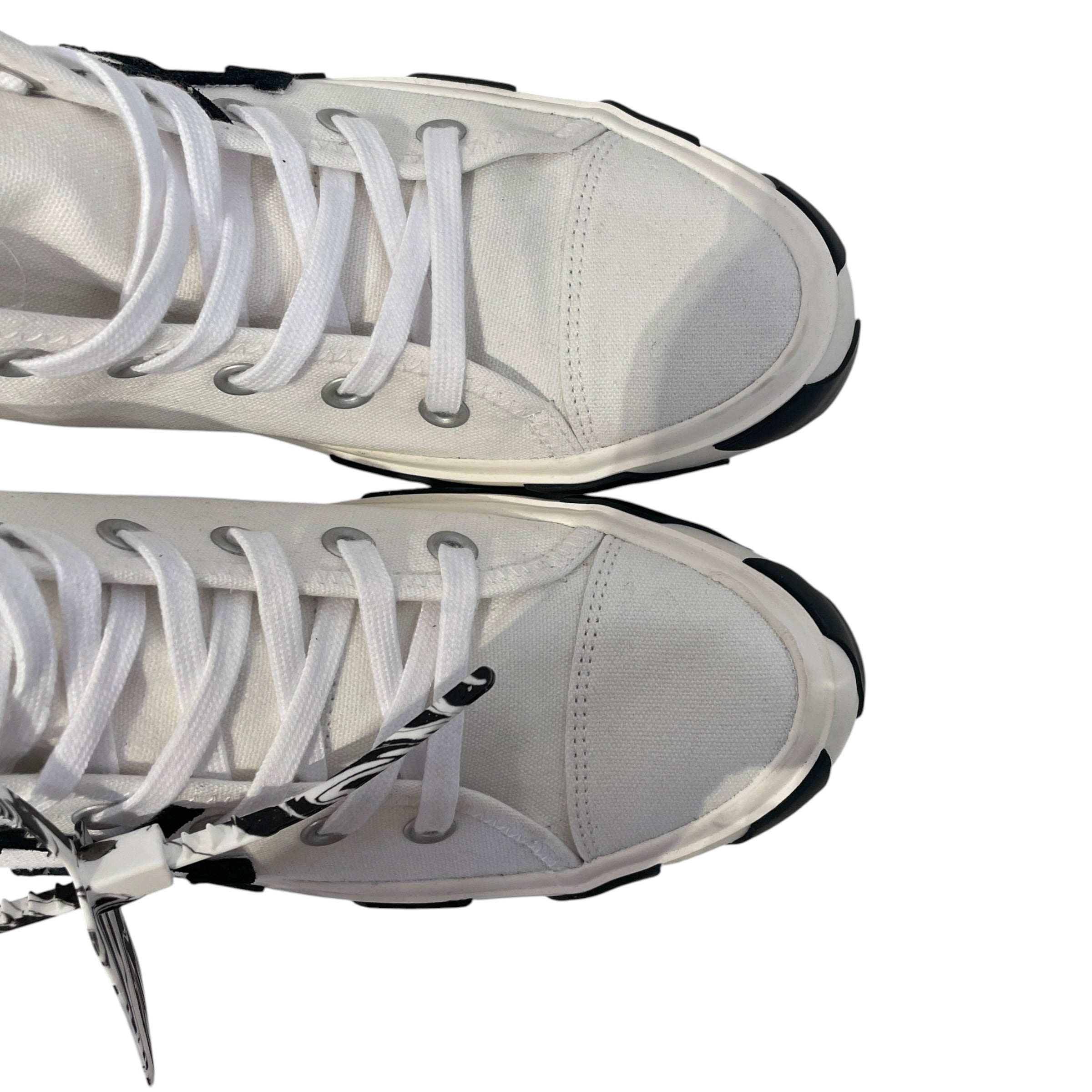OFF-WHITE/Hi-Sneakers/EU 41/Stripe/WHT/Canvas Vulcanized view 4
