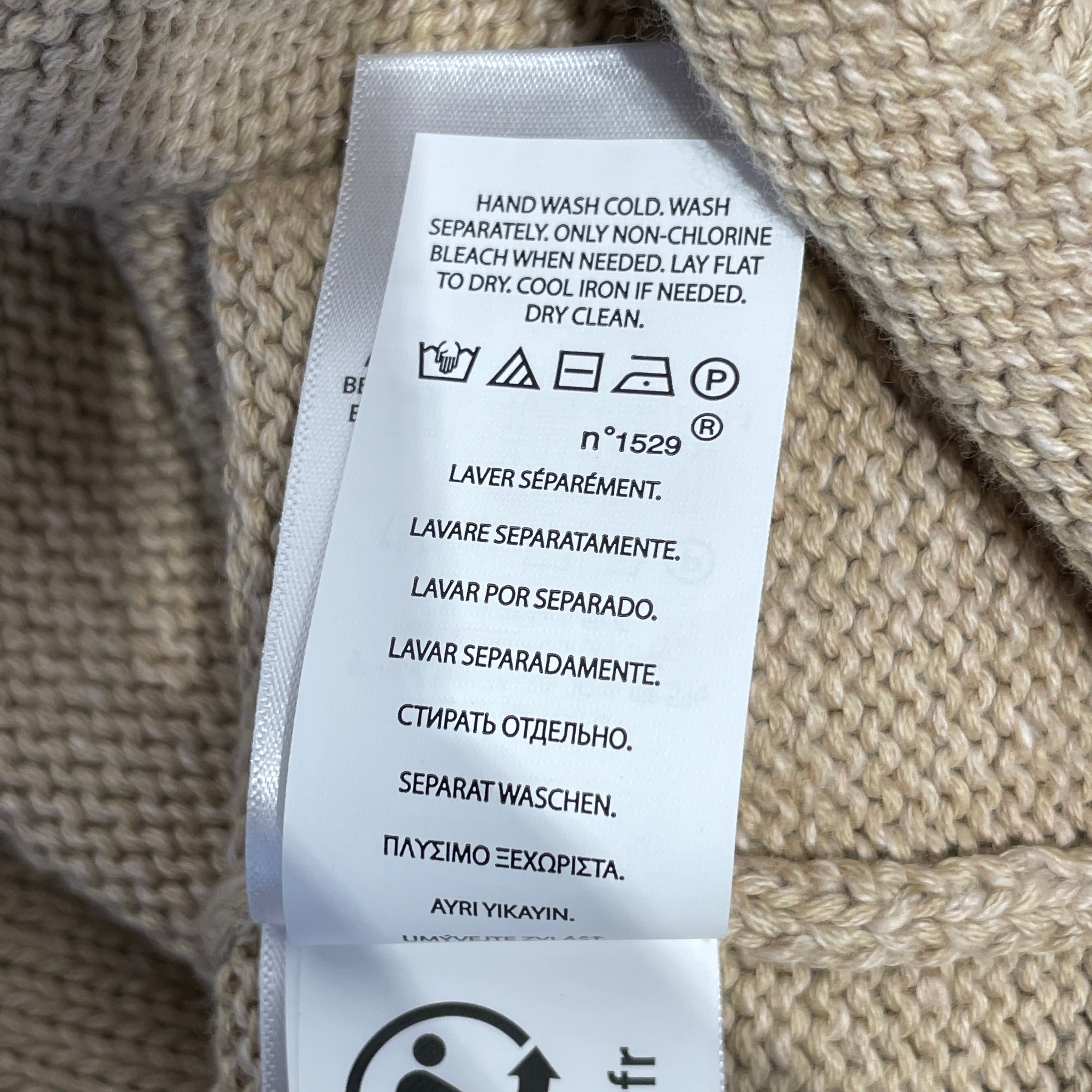 POLO RALPH LAUREN/Sweater/XXL/Wool/BEG/Oversize/ view 3