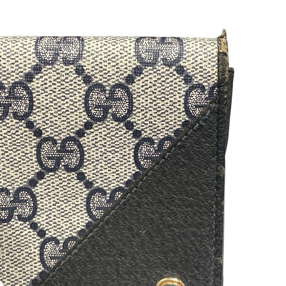 GUCCI/Bifold Wallet/Monogram/Leather/NVY/ view 3