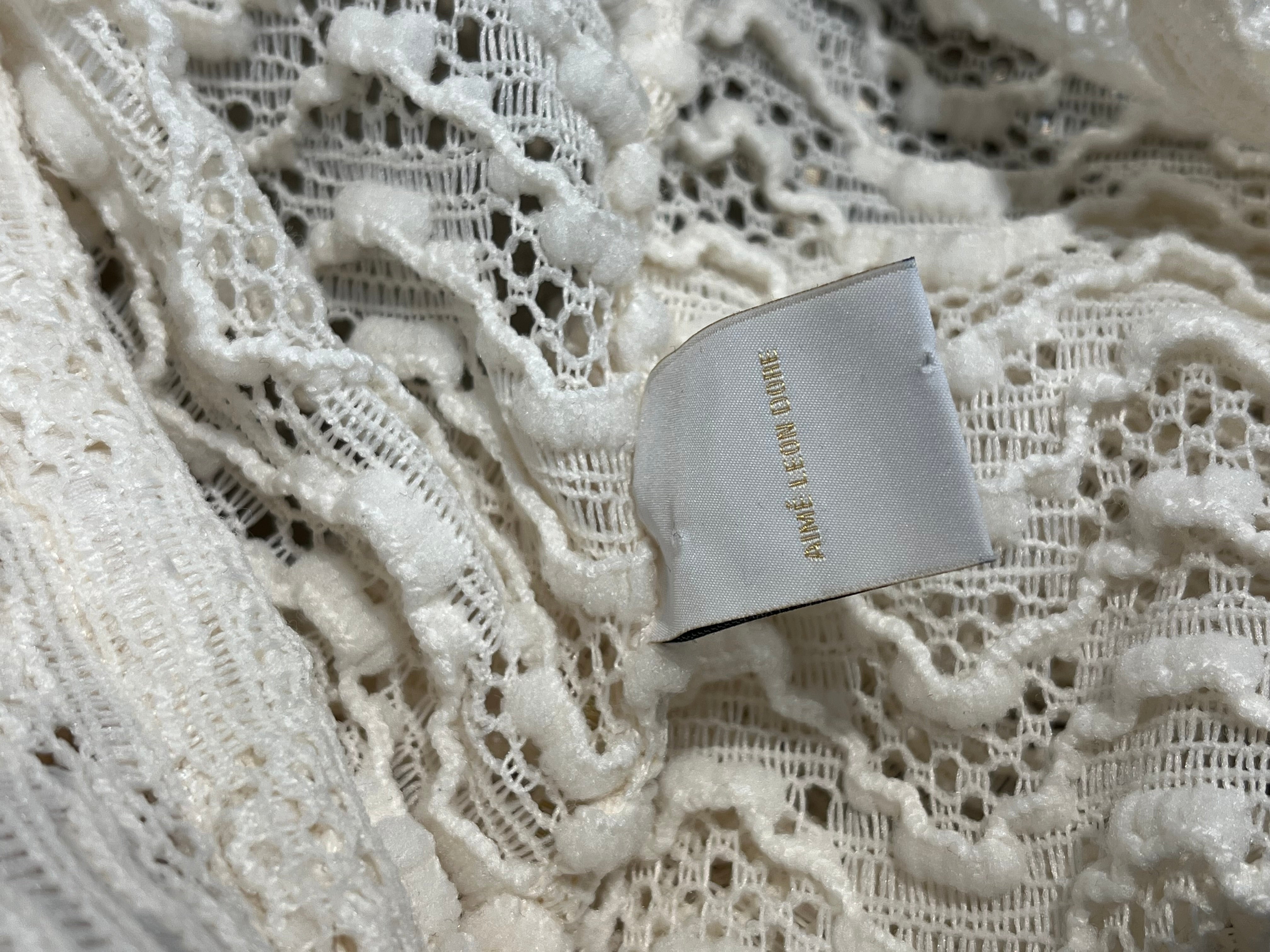 AIME LEON DORE/LS Shirt/L/Polyester/CRM/L/S RICO CROCHETED SHIRT view 4