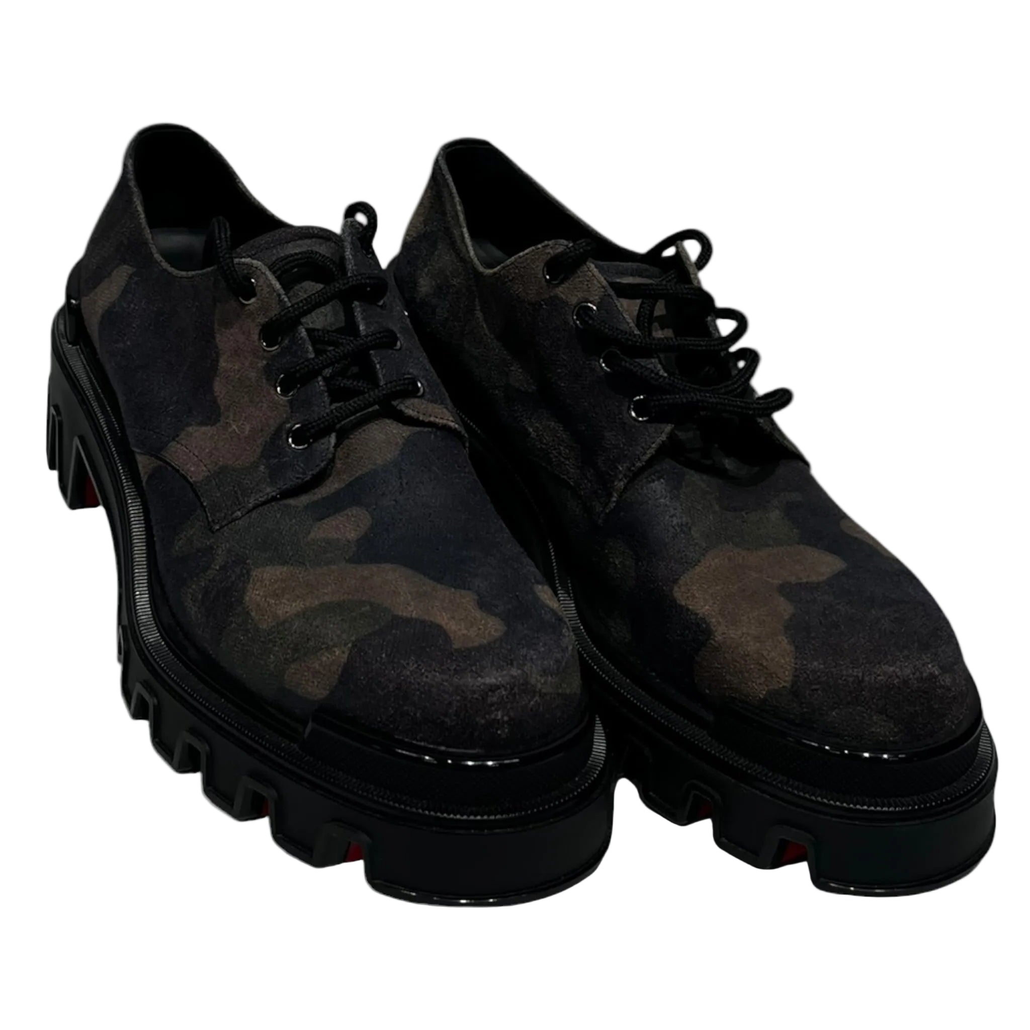 Christian Louboutin/Shoes/EU 42/Camouflage/Polyester/GRN/TROT DUNE LUG SOLE DERBY view 1
