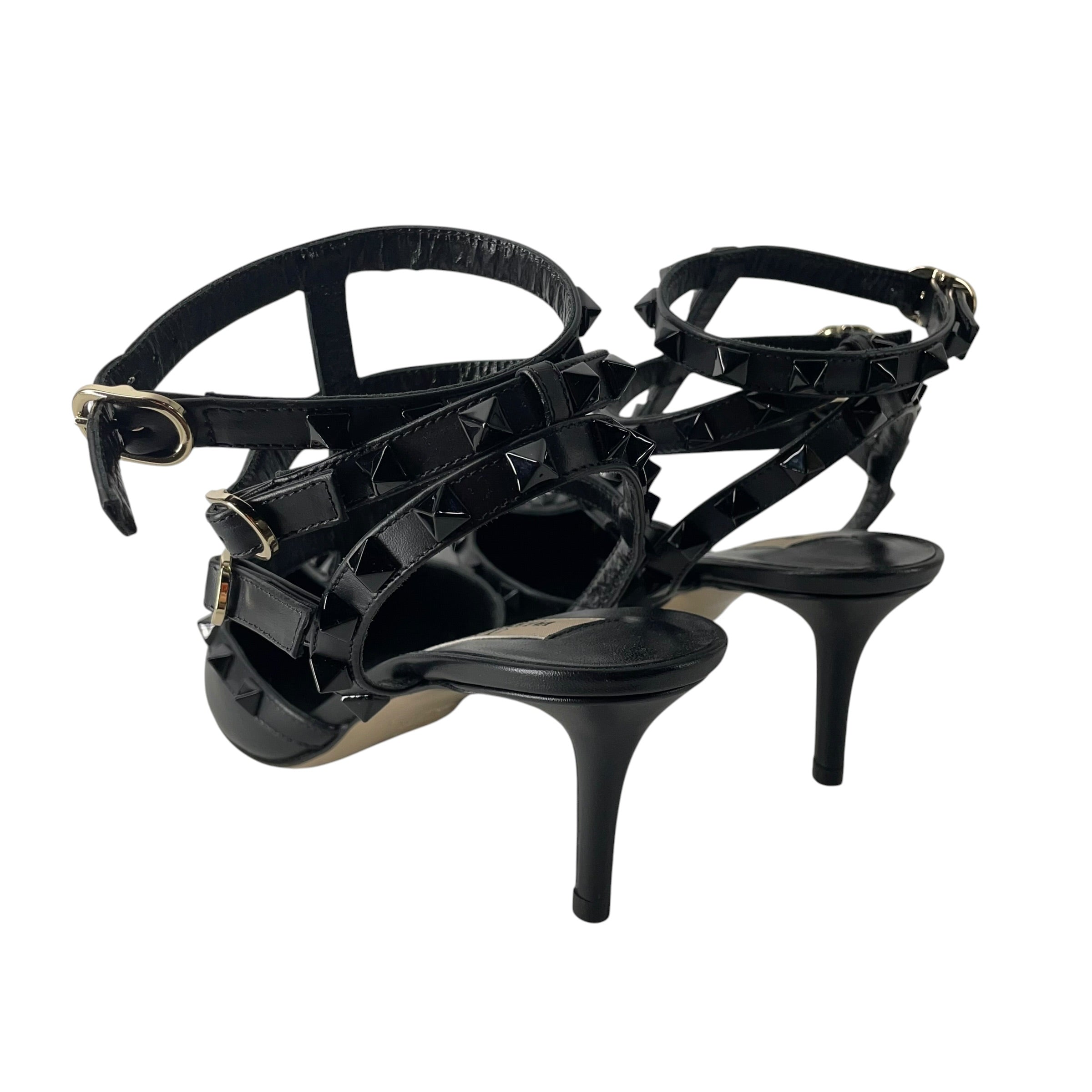 VALENTINO/Heels/EU 37/Leather/BLK/rockstud view 2