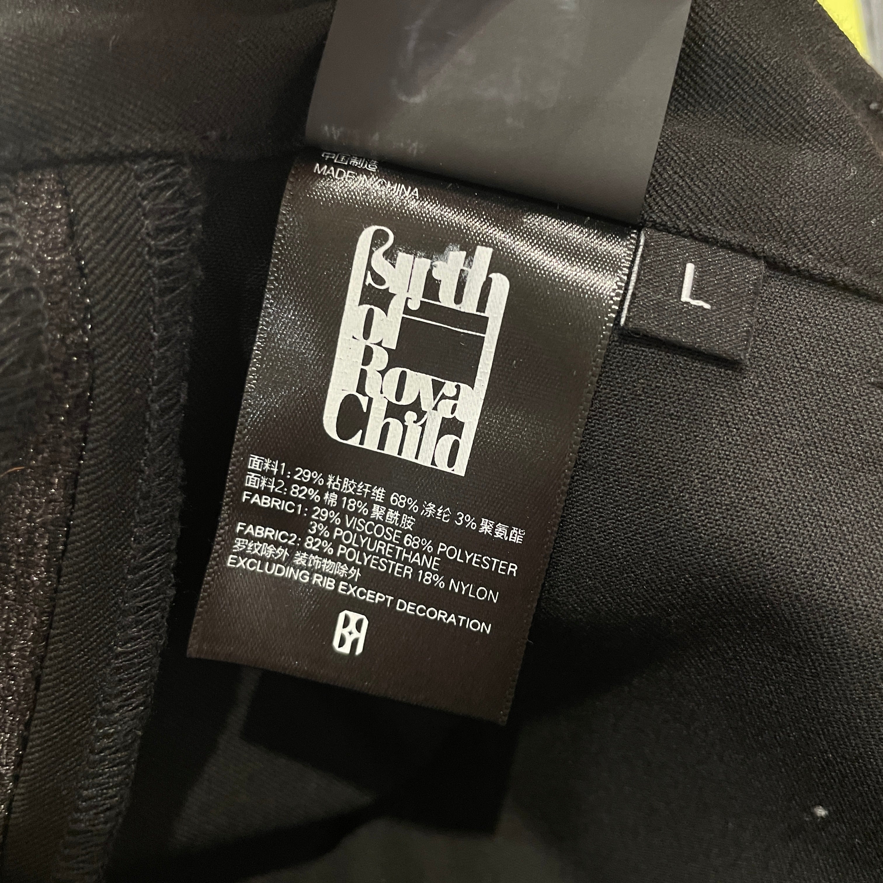 Birth Of Royal Child/Straight Pants/L/Polyester/BLK/STRAIGHT LEG TROUSER view 4