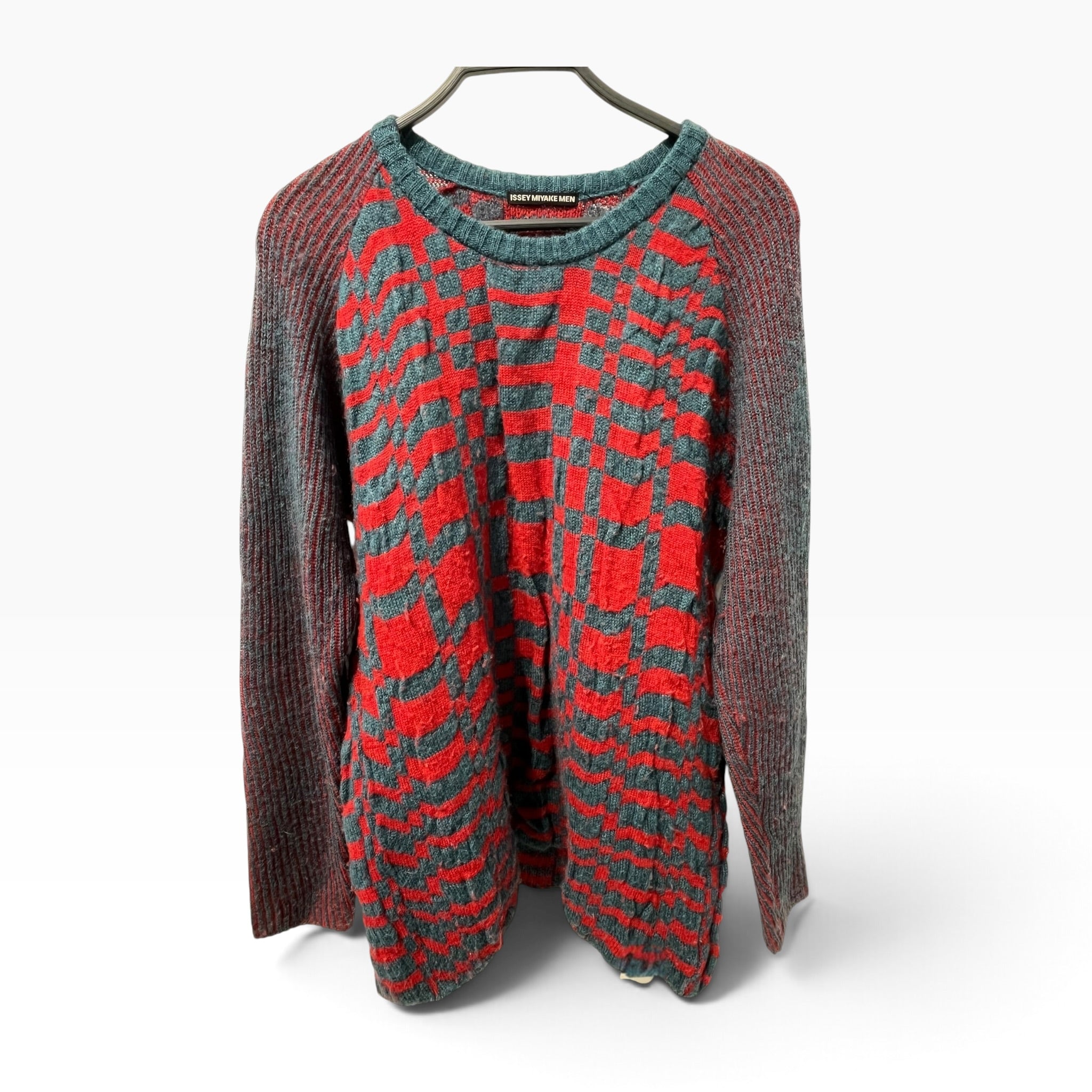 ISSEY MIYAKE MEN/Sweater/1/Wool/BLU/Oversize/ view 1
