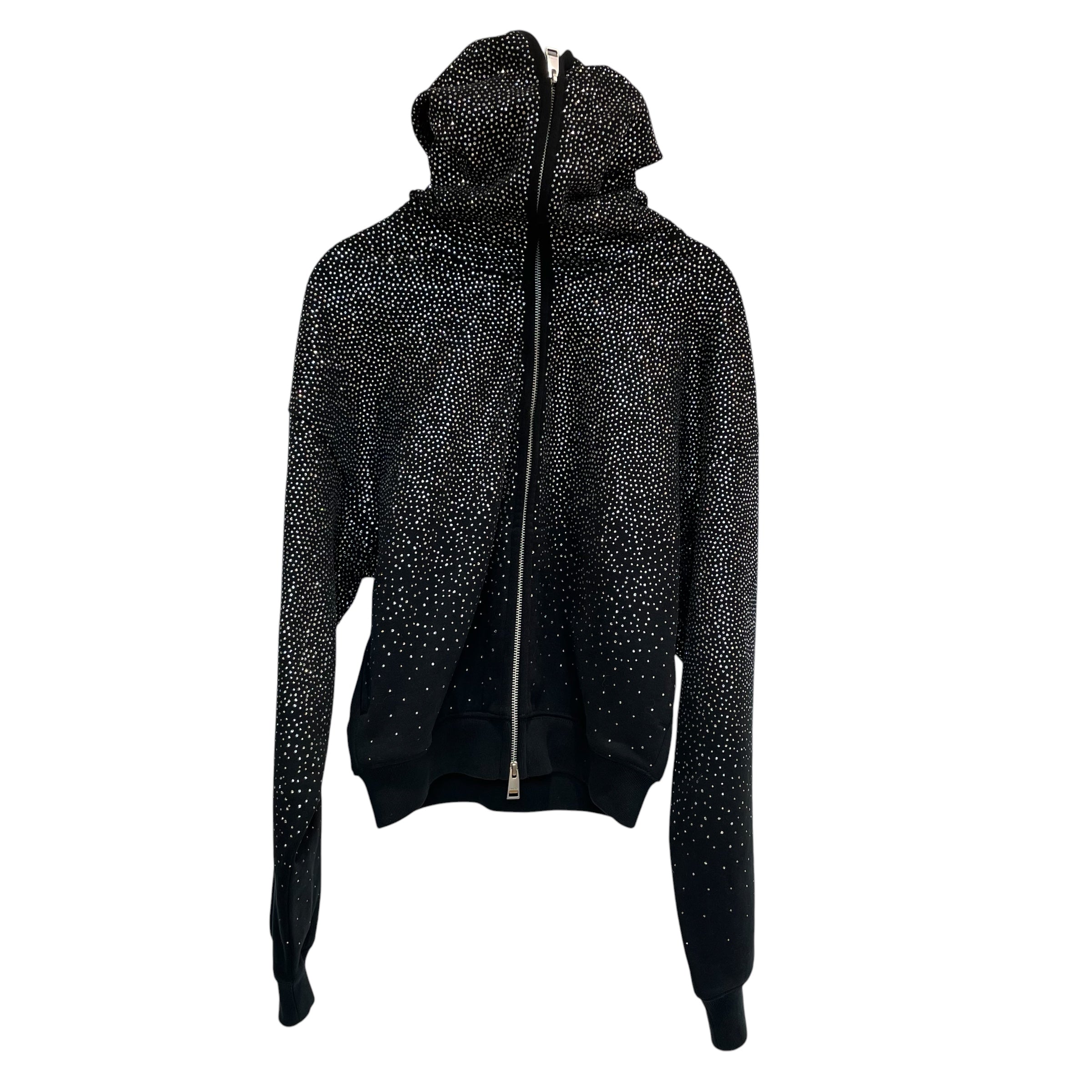 PURPLE BRAND/Zip Up Hoodie/XS/Glitter/Cotton/BLK/rhinestone/rn152320 view 3