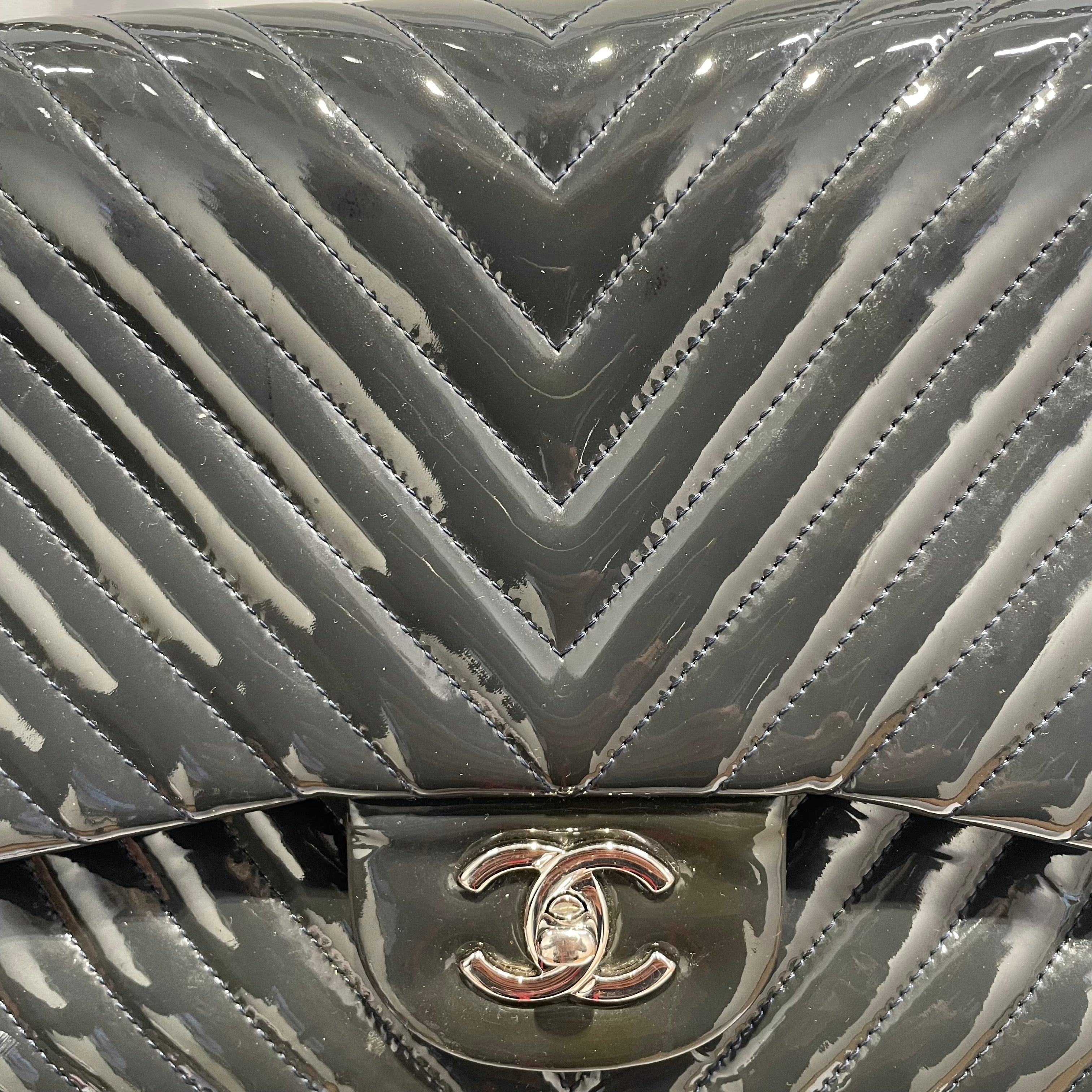 CHANEL/Hand Bag/Leather/GRN/classic/silver-tone logo view 6