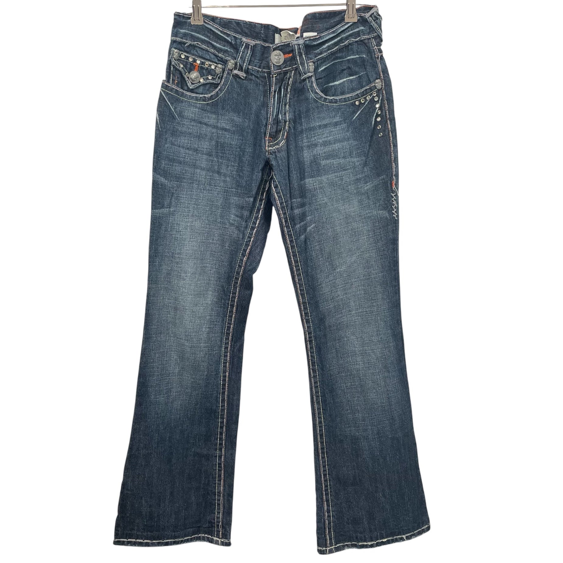 laguna beach/Straight Pants/32/Denim/IDG/studded cross pockets view 1