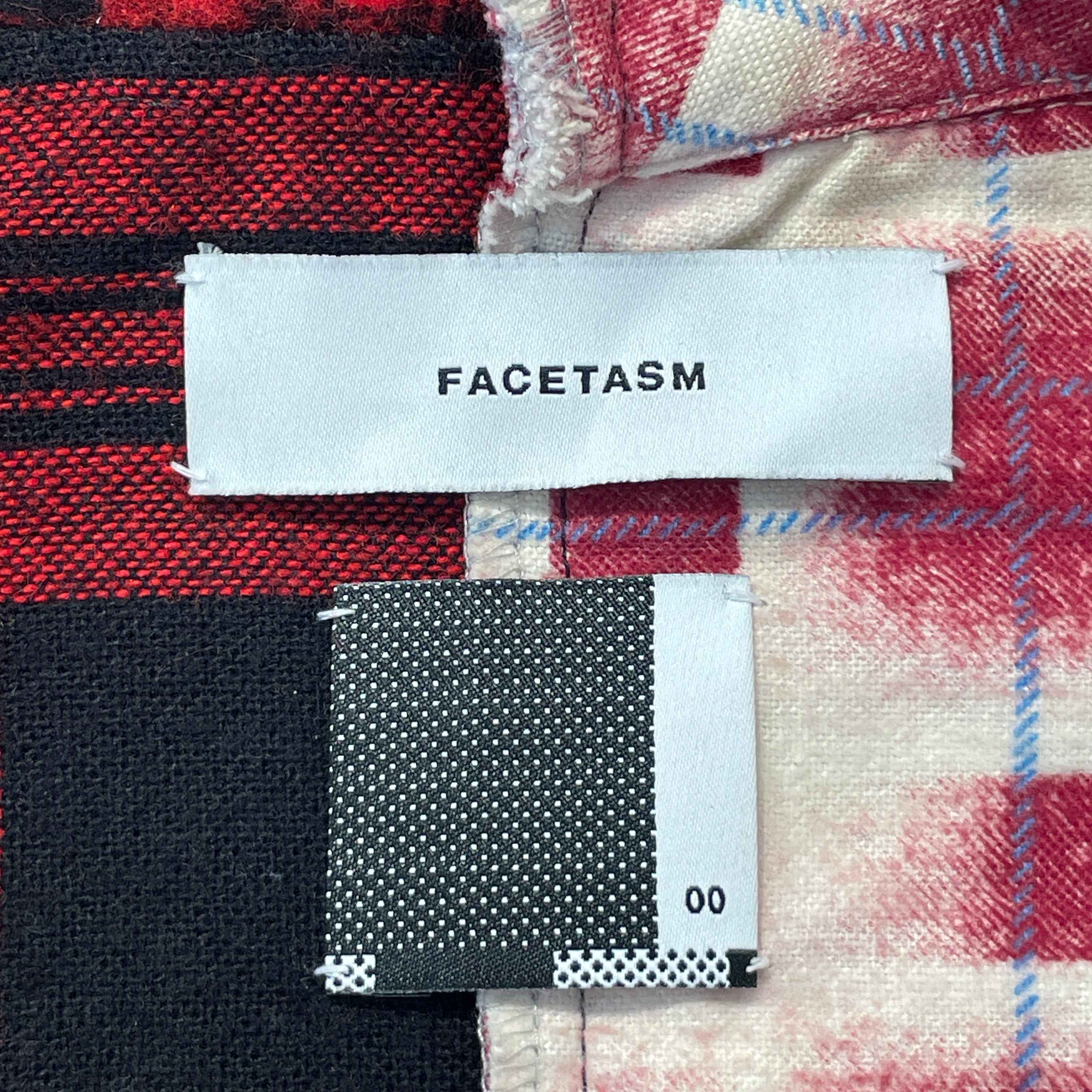 FACETASM/Jacket/OS/Cotton/RED/Plaid/Plaid Robe view 3