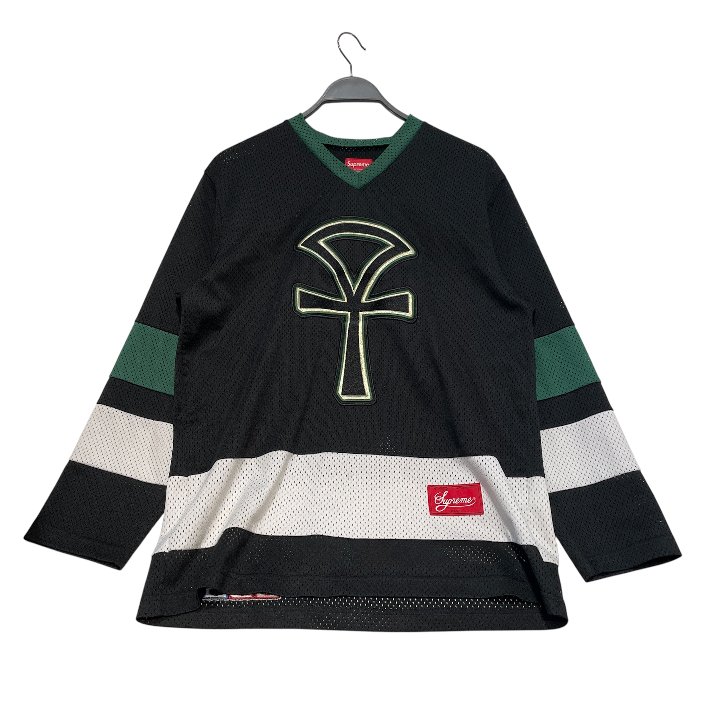Supreme/Cut & Sew/M/Polyester/BLK/Graphic/SS18 Ankh Hockey Jersey view 1