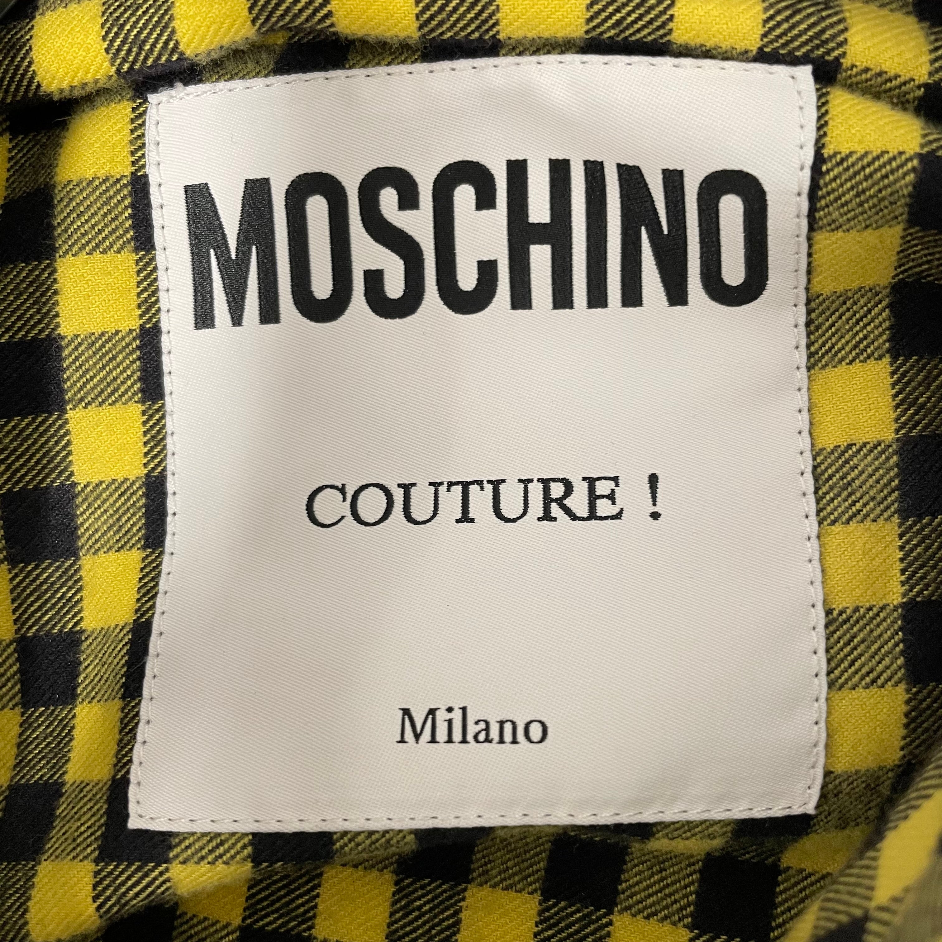 MOSCHINO/LS Shirt/16/Cotton/MLT/Plaid/blk/yellow plaid view 3
