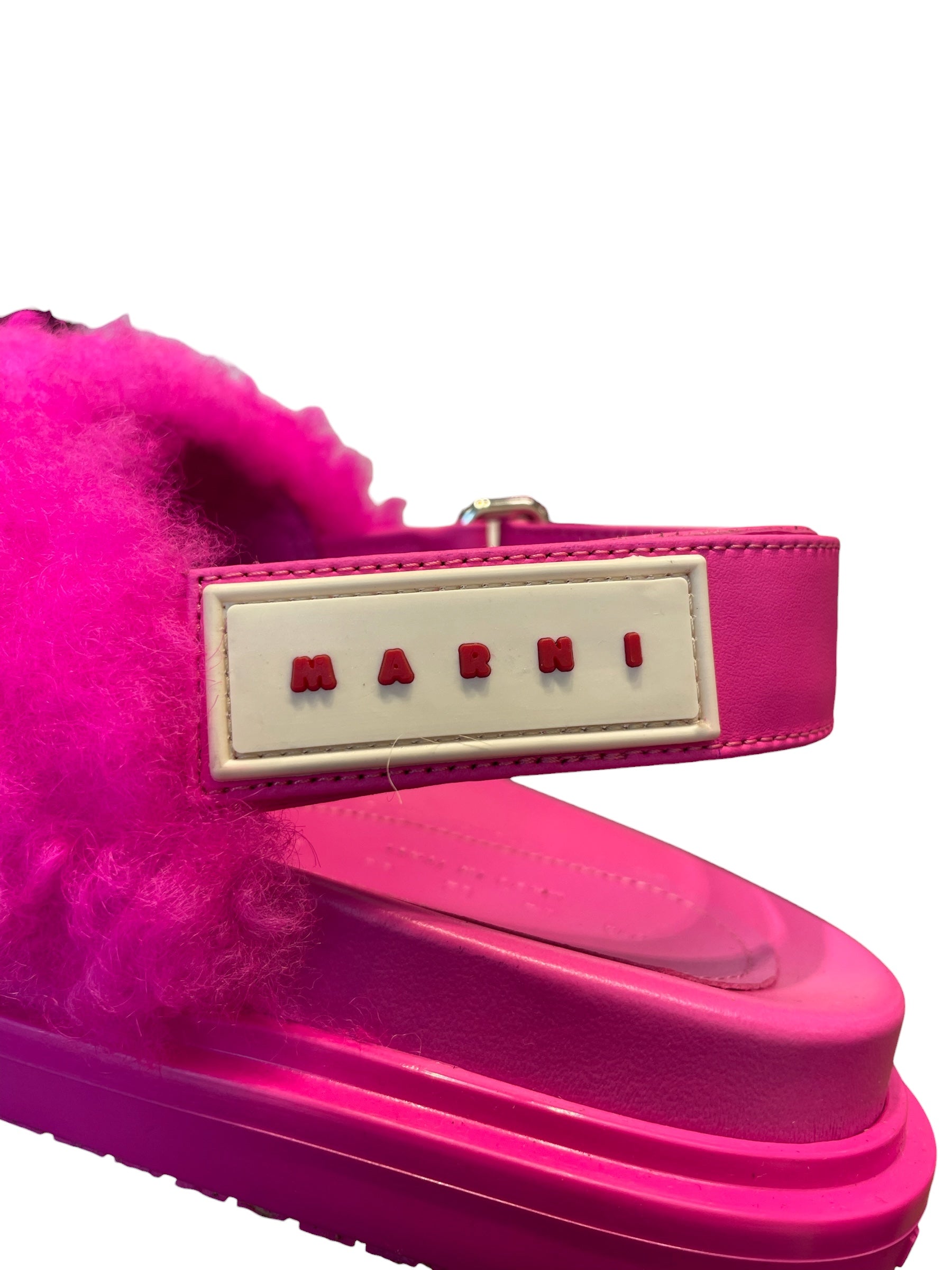 MARNI/Sandals/EU 37/Sheepskin/PNK/PINK SHEEP FUR SANDALS view 3