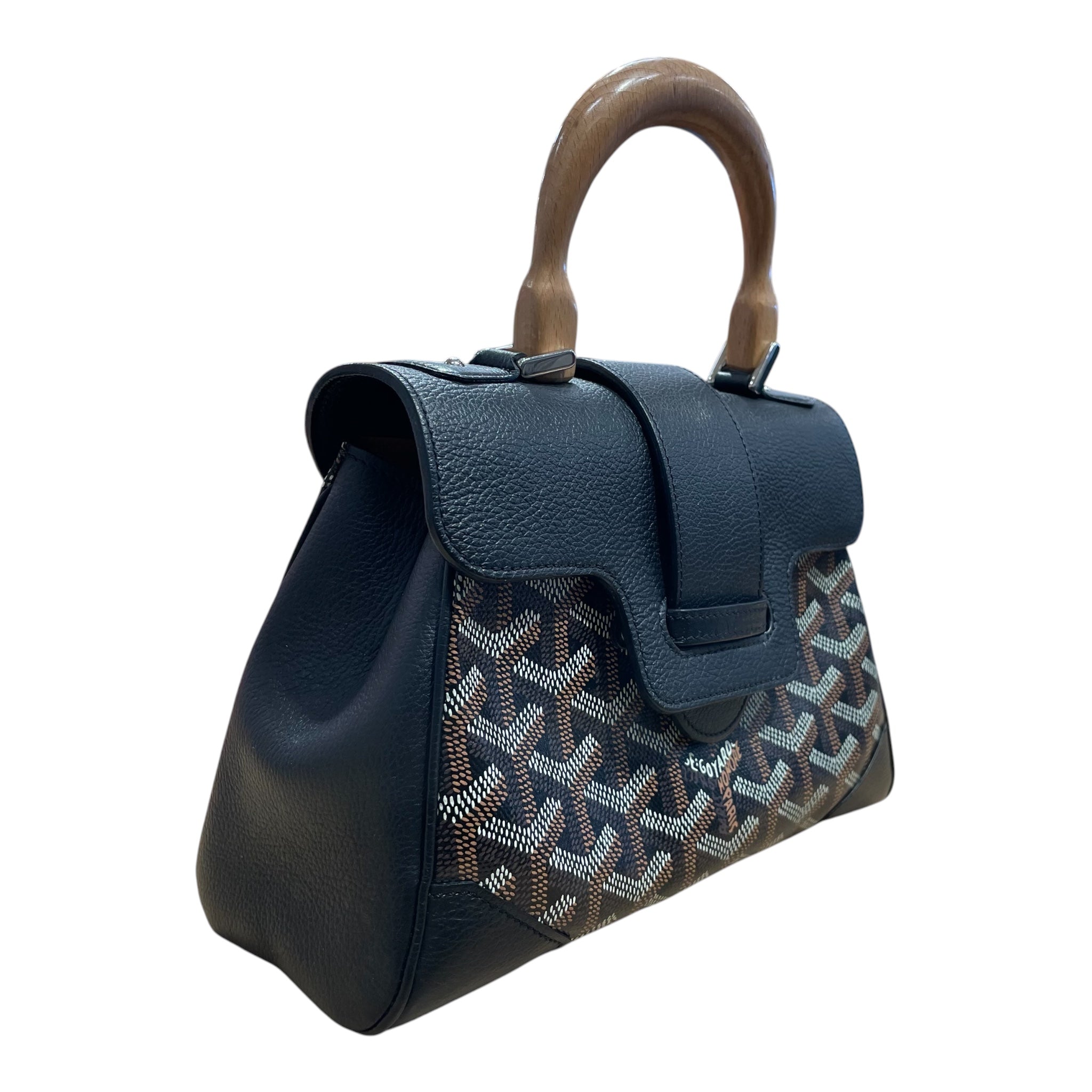 GOYARD/Hand Bag/Monogram/Leather/BLK/SAIGON SOUPLE view 6