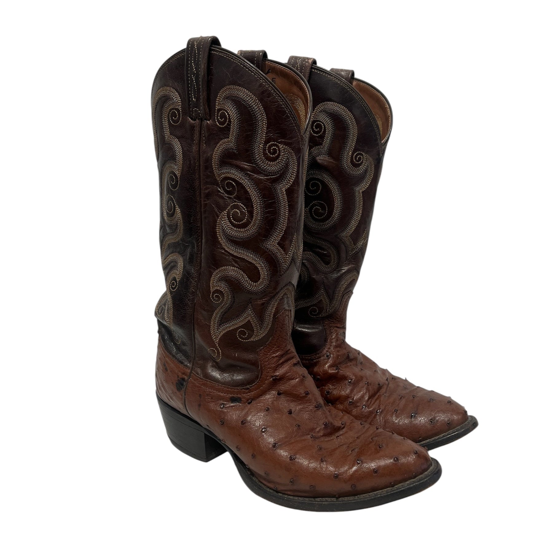 Tony Lama/Cowboy Boots/US 8.5/Animal Pattern/Leather/BRW/ view 1