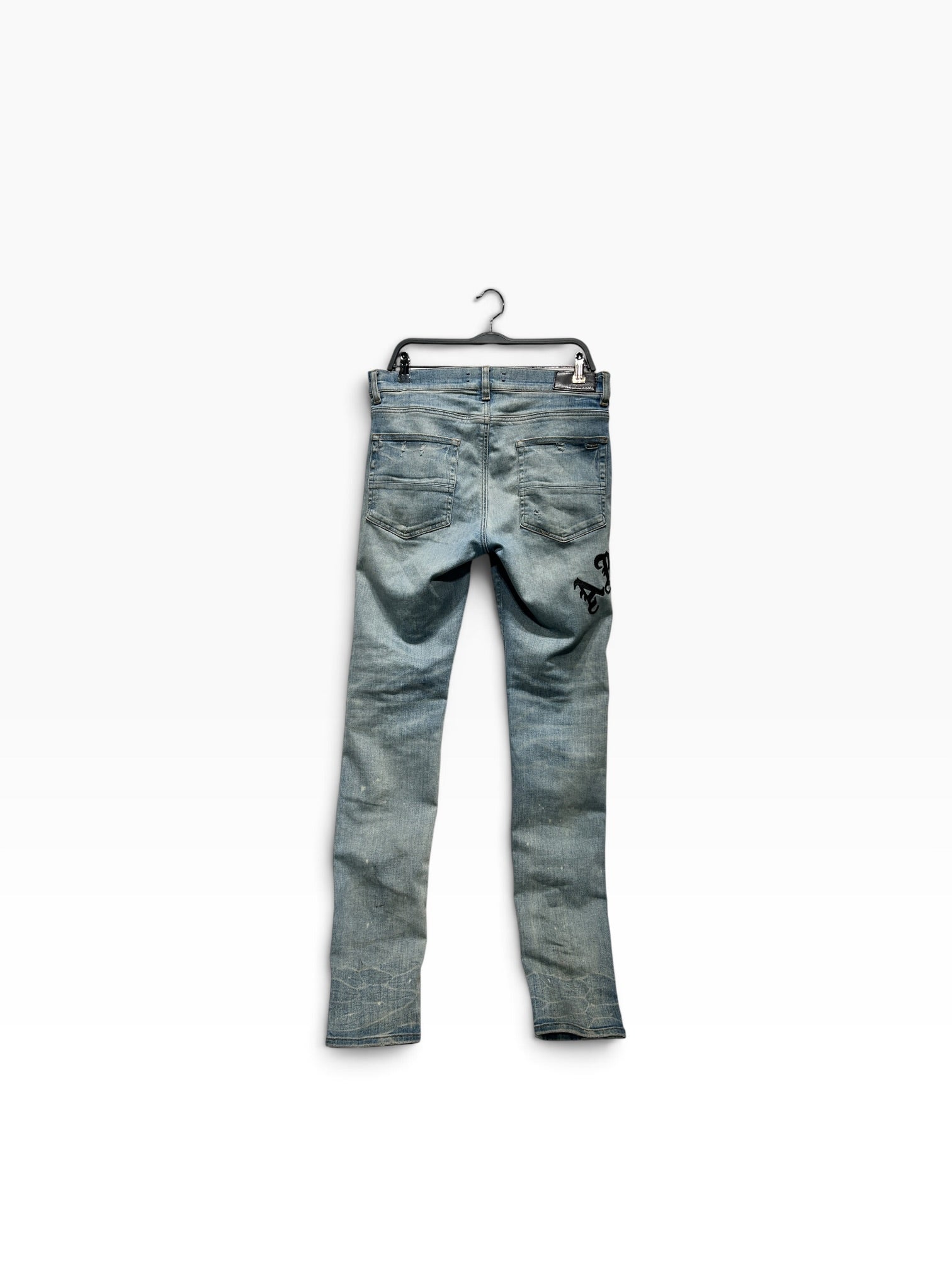 AMIRI/Straight Pants/34/Denim/BLU/amiri embroidered logo view 2
