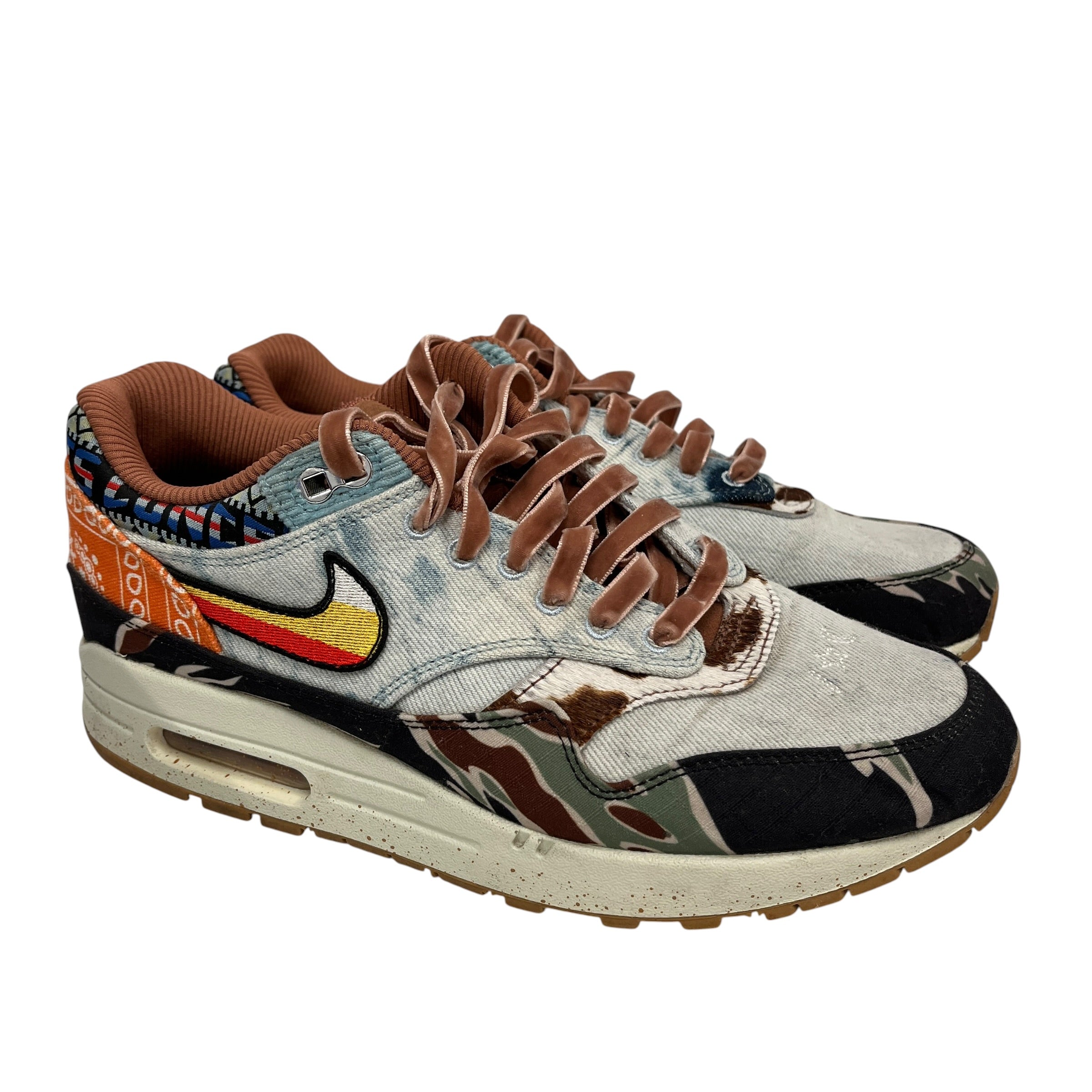 NIKE/COLLECTIVE CONCEPTS/Low-Sneakers/US 8.5/Camouflage/Cotton/MLT/AIR MAX 1 view 1
