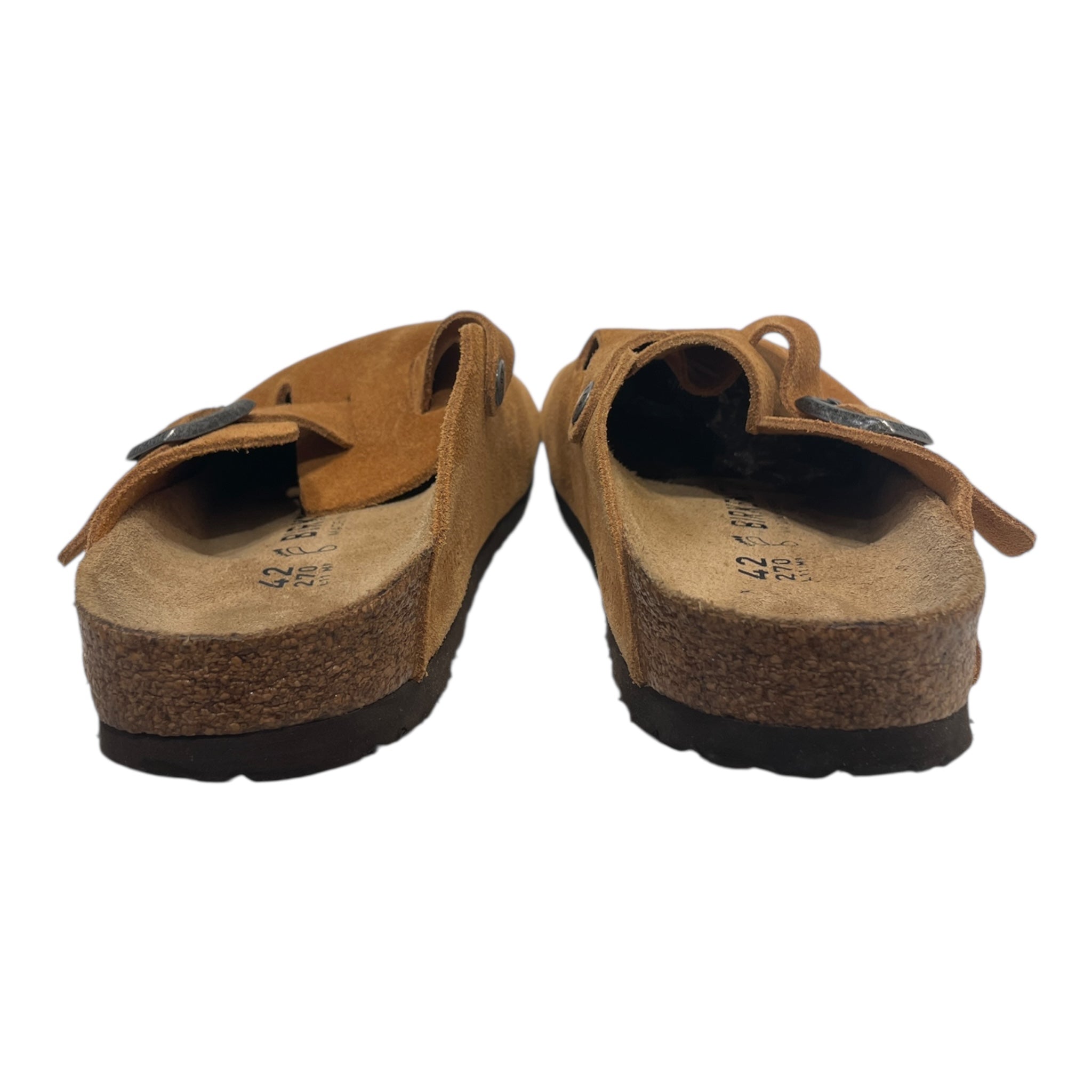 STUSSY/BIRKENSTOCK/Sandals/US 10/Suede/CML/SIDE STUSSY LOGO view 3