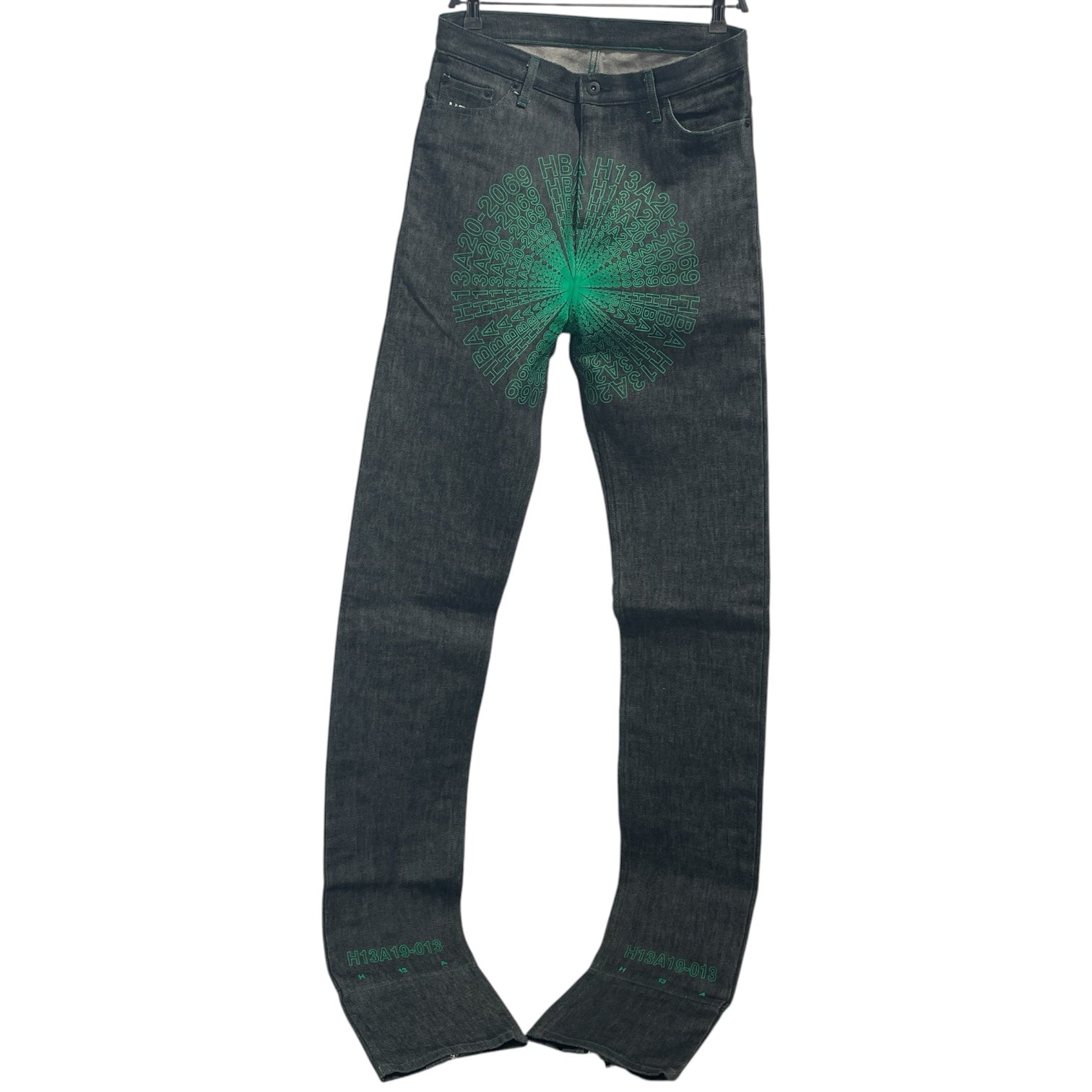 HOOD BY AIR./Pants/XL/Cotton/IDG/Graphic/H13A20-2069 LONG JEANS view 1