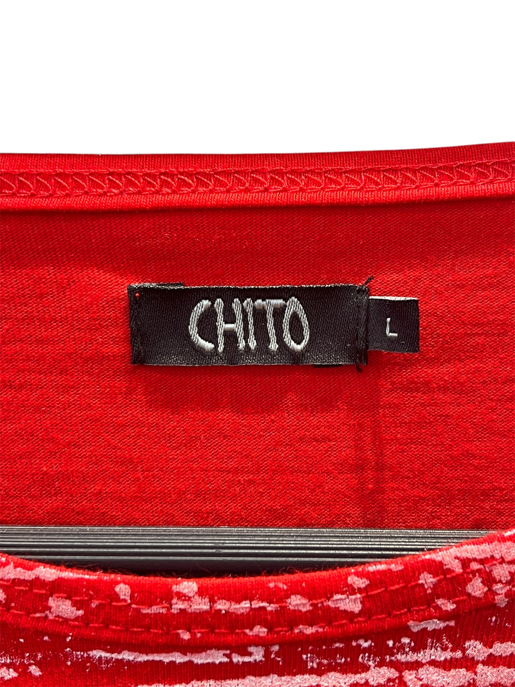 CHITO/T-Shirt/L/Cotton/RED/All Over Print/KNOCKOUTPUPLINESALLOVER view 3