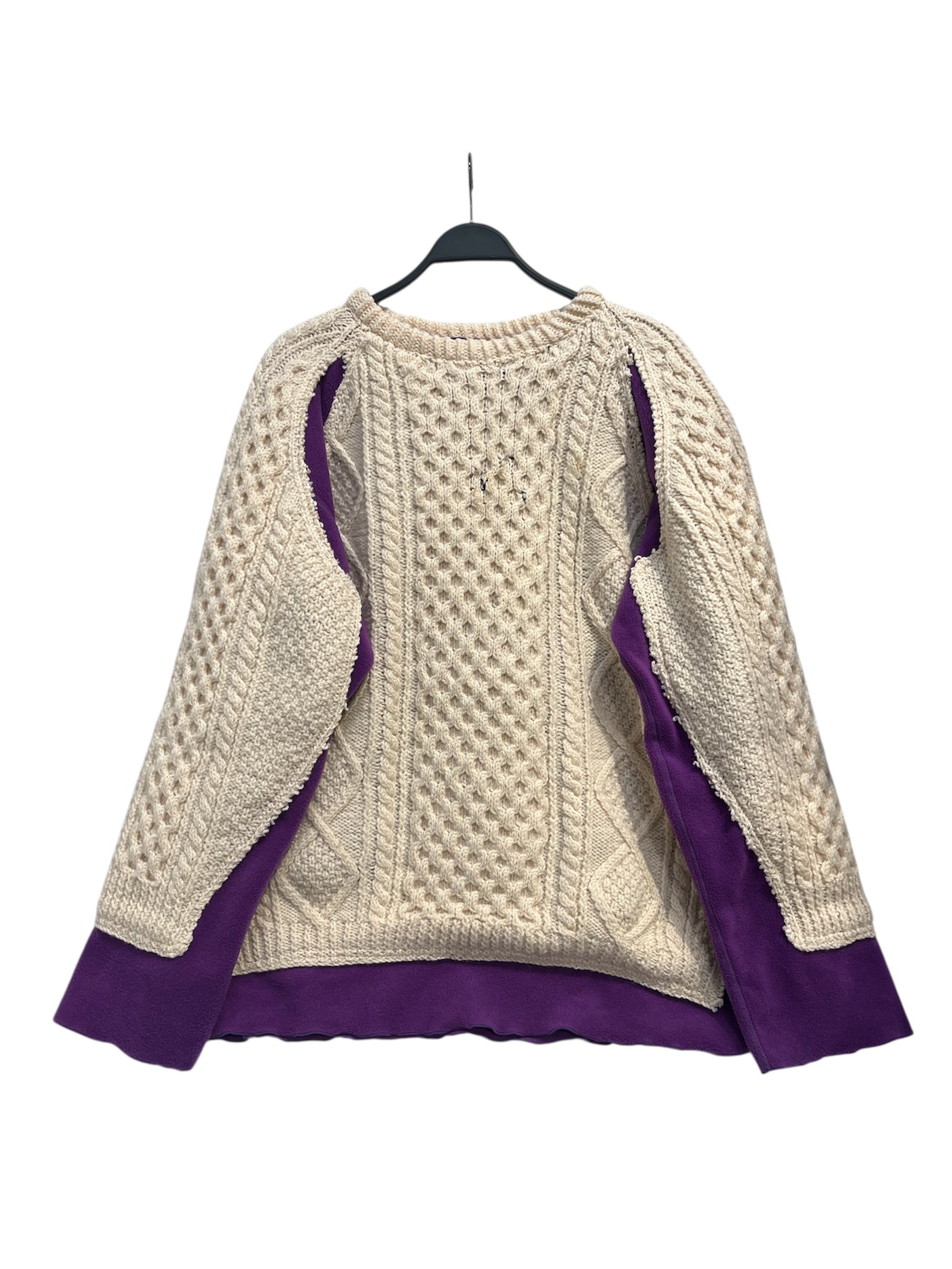 Rebuild by Needles/Heavy Sweater/XL/Wool/CRM/PPL/BEG REBUILD SWEATER view 1