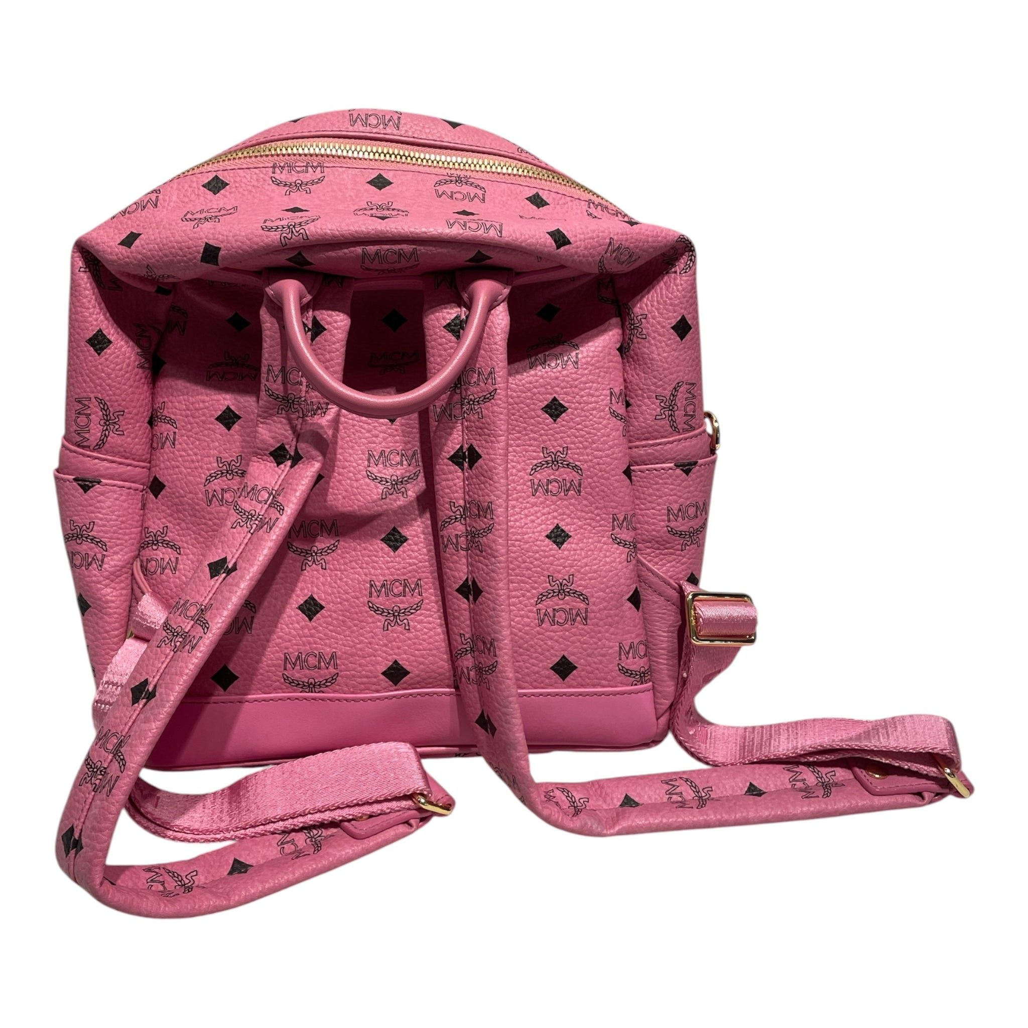 MCM/Backpack/Monogram/Leather/PNK/Studded Dual Stark Backpack view 2