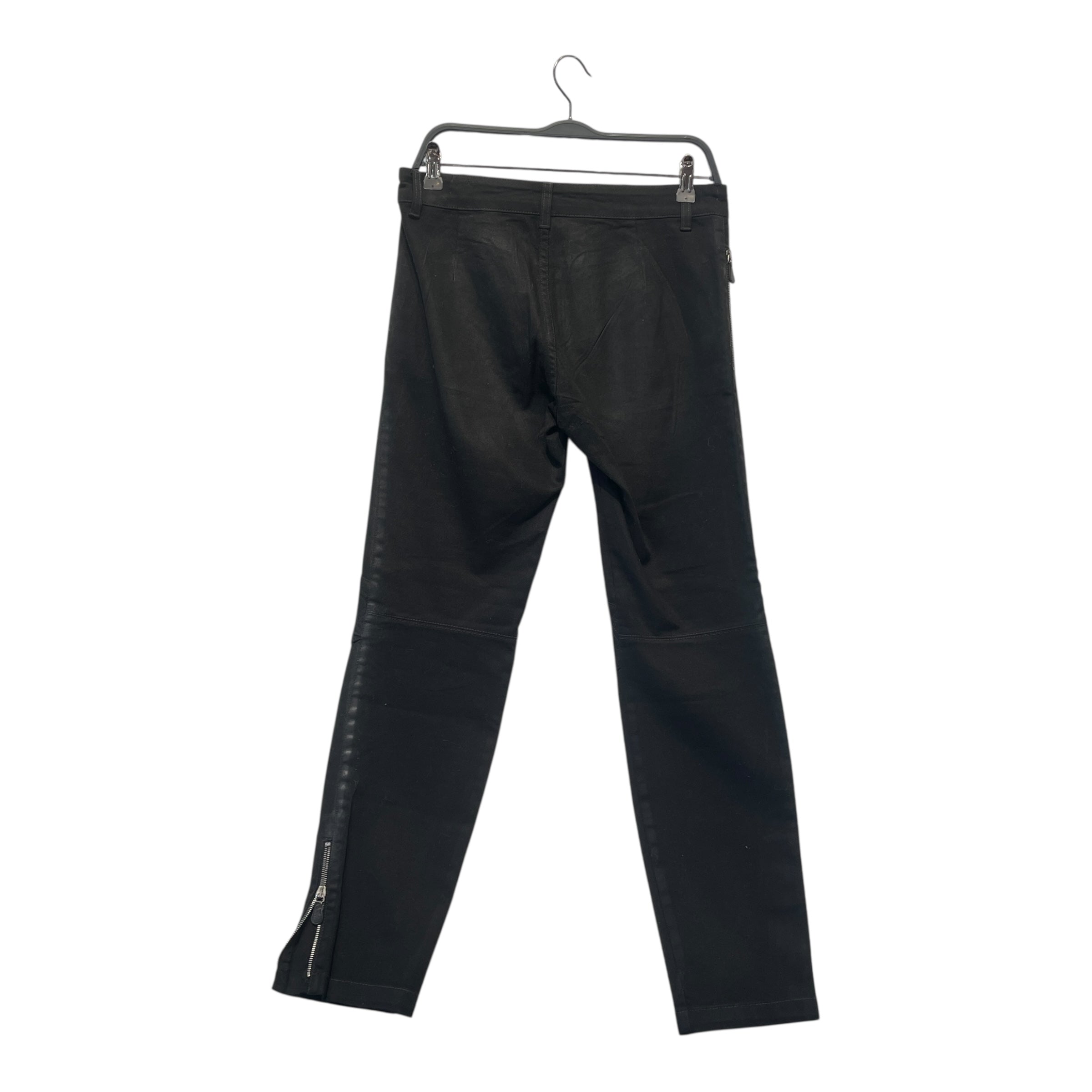 Alexander McQueen/Pants/42/Cotton/BLK/WAXED BIKER KNEE PADS view 2