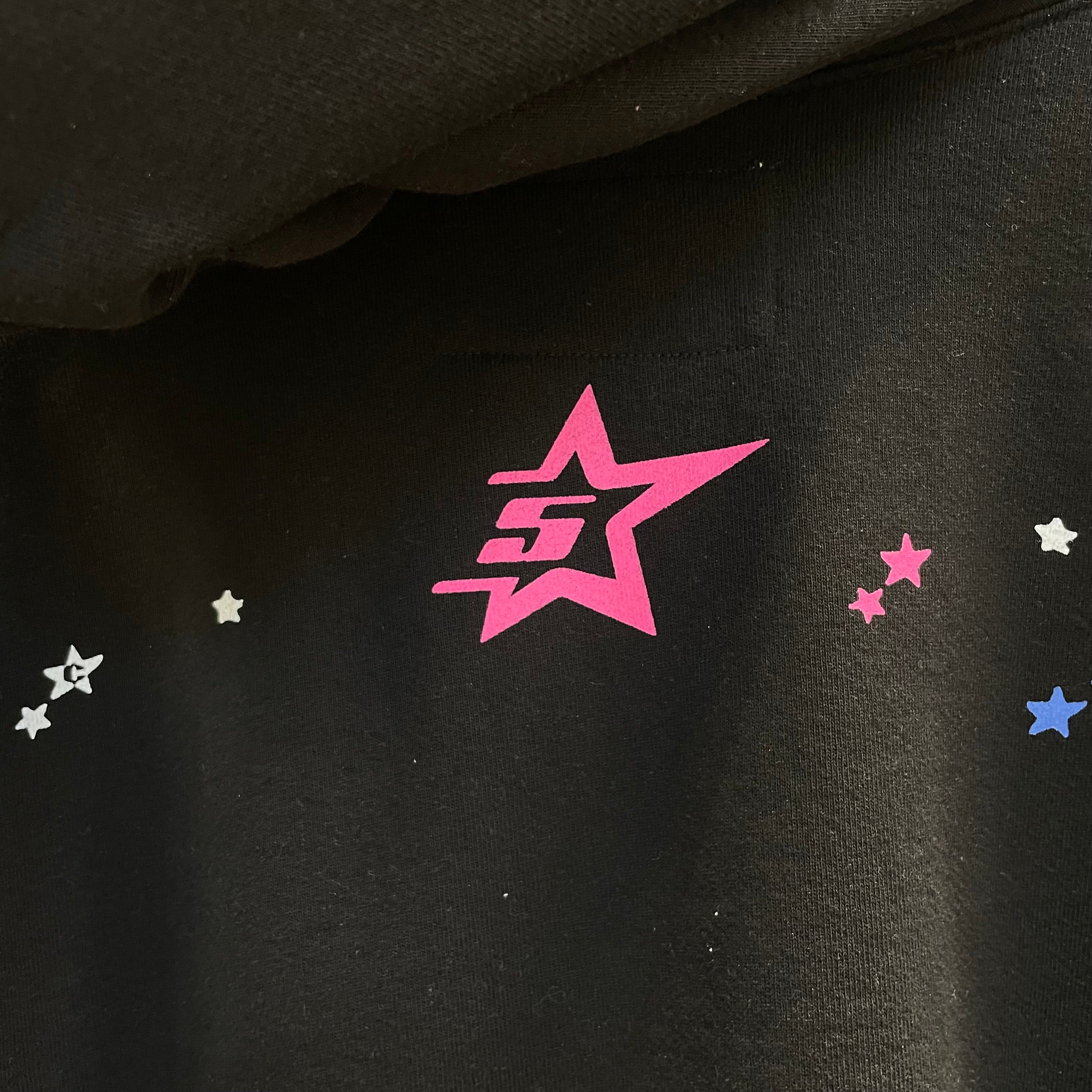Sp5der/Hoodie/L/Cotton/BLK/sp5 hd pnk logo spoder web view 5