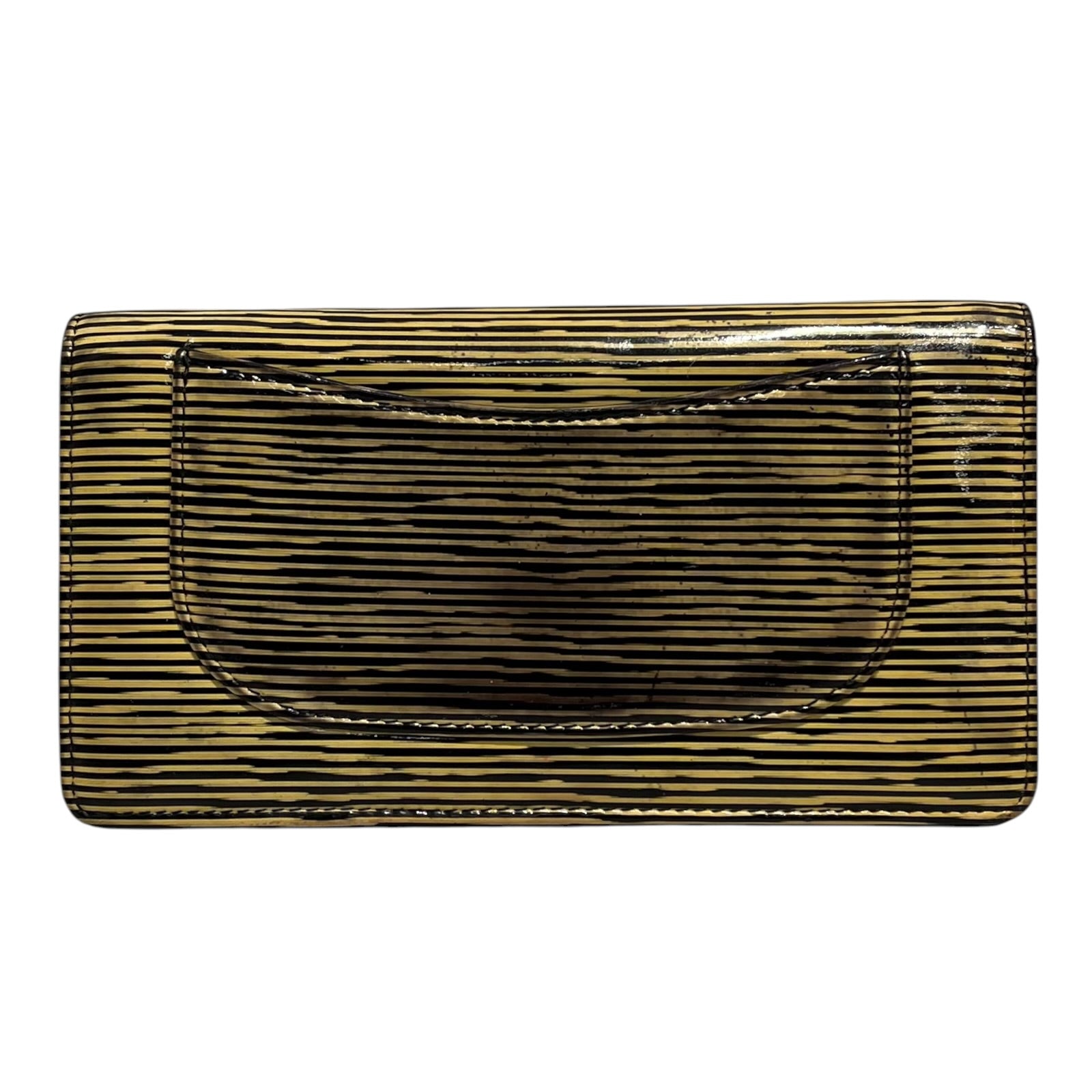 CHANEL/Long Wallet/Stripe/Leather/YEL/L's/ view 2