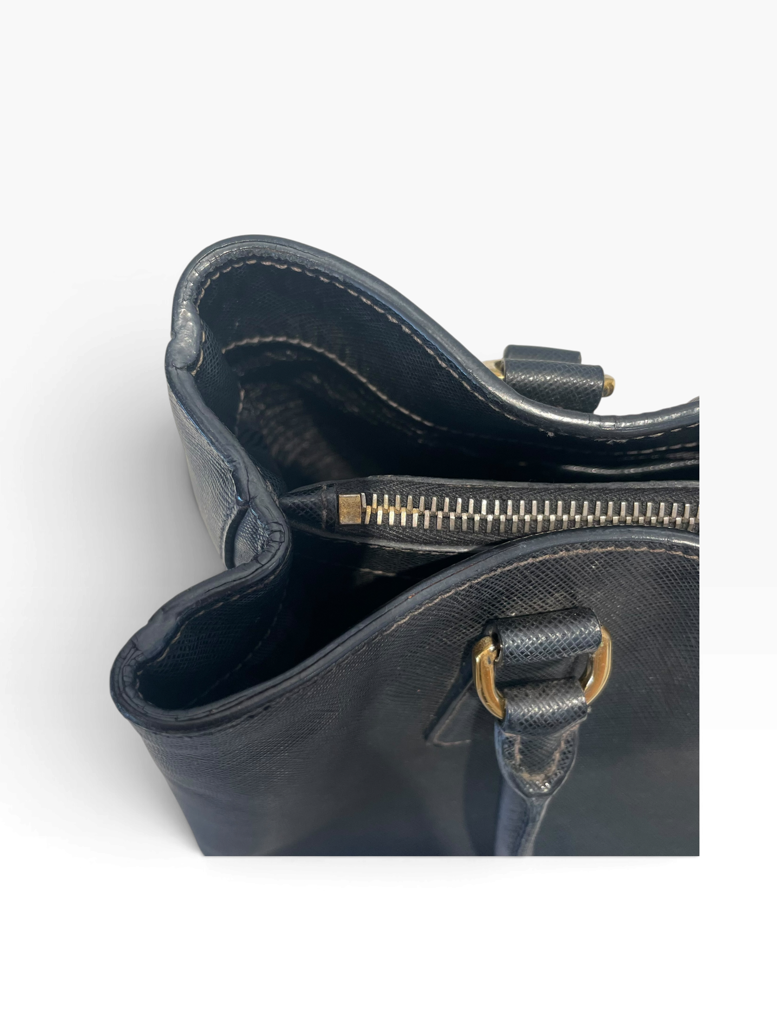 PRADA/Hand Bag/Leather/BLK/Galleria Saffiano view 14