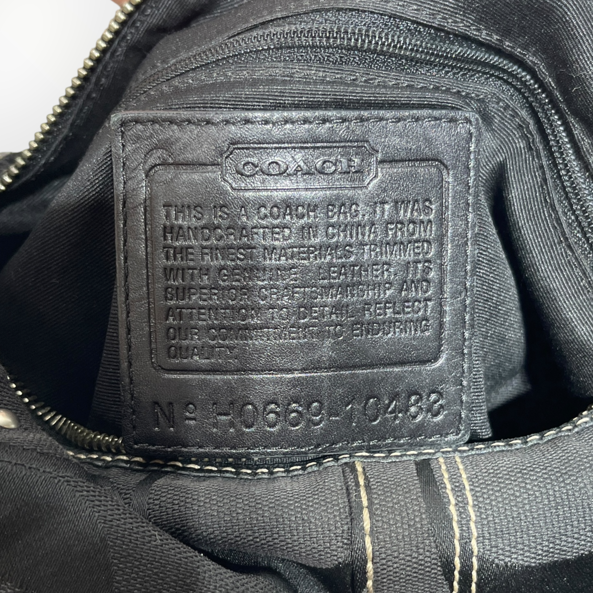 COACH/Bag/Monogram/Cotton/BLK/soho hobo studded crescent view 5