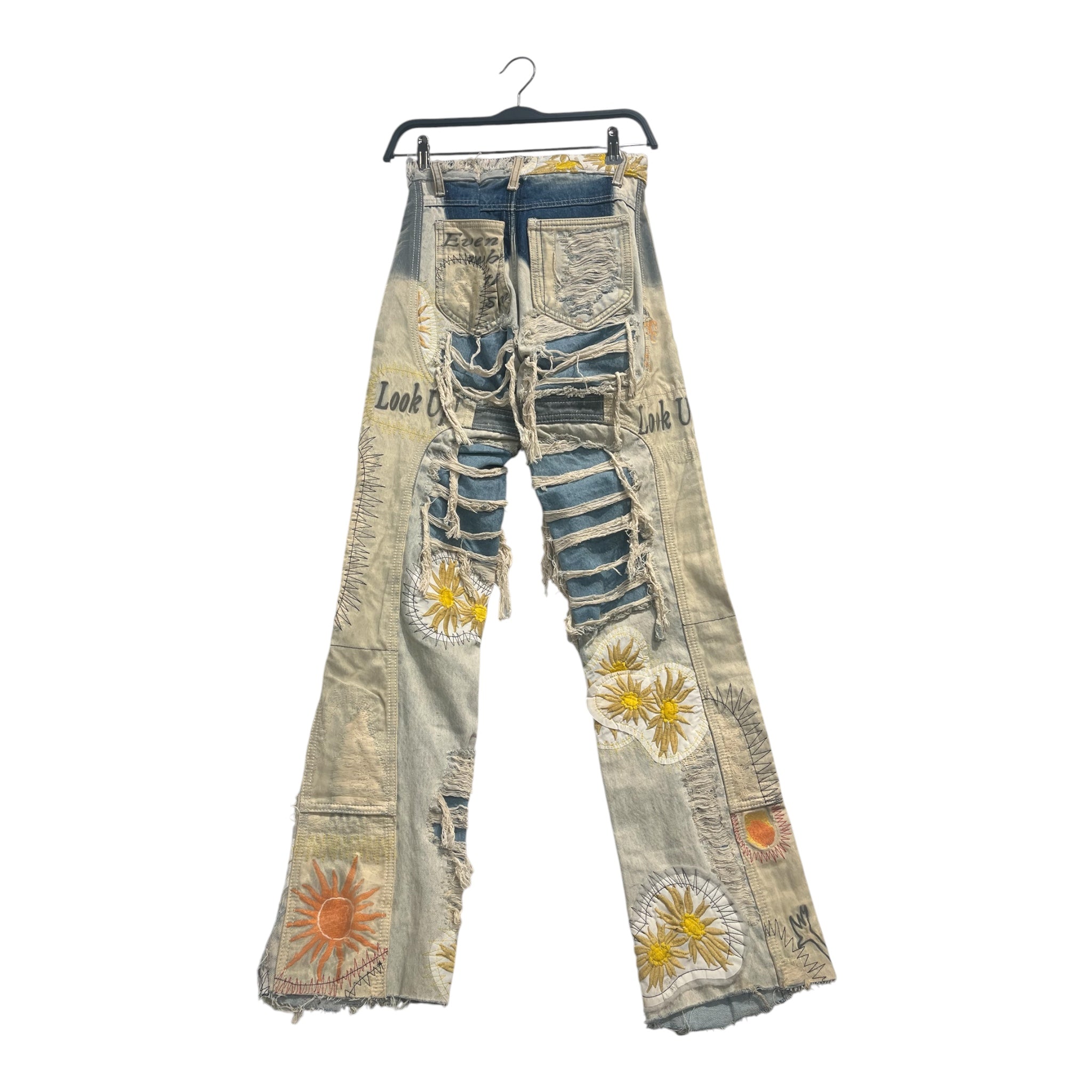 WHO DECIDES WAR/Bottoms/24/Cotton/BLU/HIPPIE FLOER DISTRESSED view 2