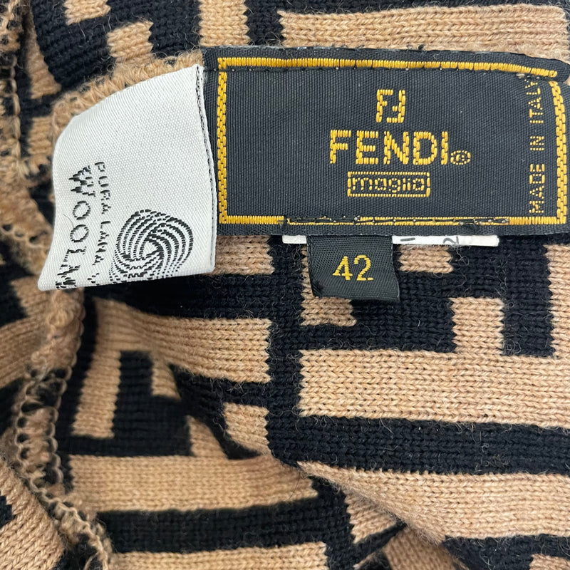 FENDI/Beanie/Brown/Acrylic/All Over Print/