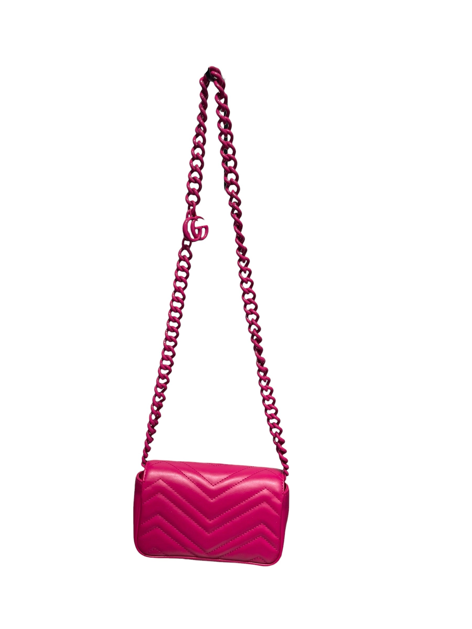GUCCI/Cross Body Bag/Leather/PNK/GG Marmont Leather view 2