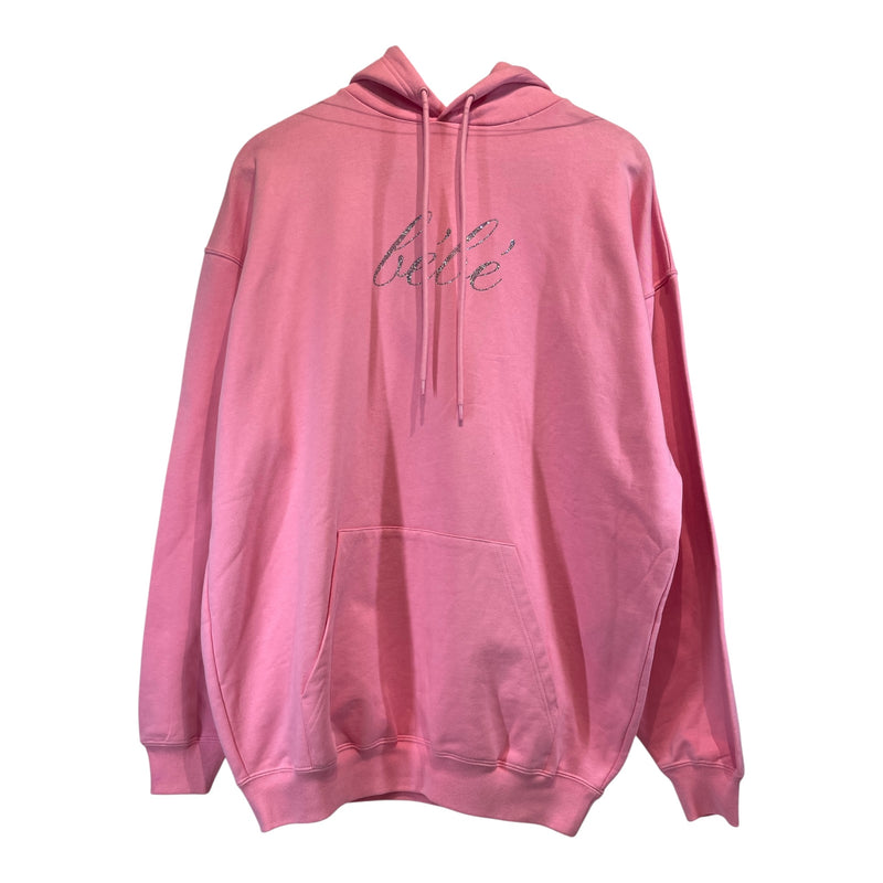 BALENCIAGA/Hoodie/S/Graphic/Cotton/PNK/BEBE RHINESTONE HOODIE