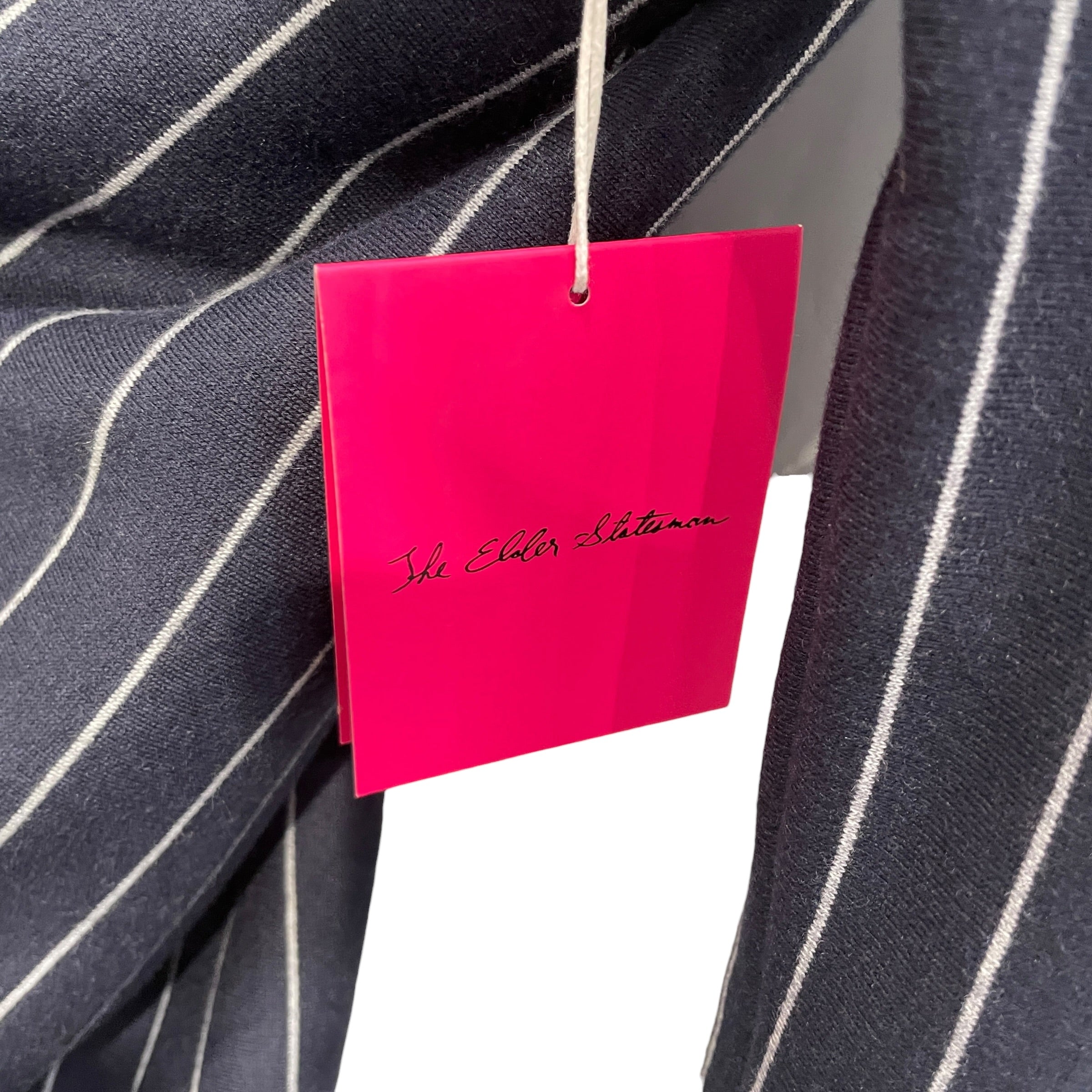 The Elder Statesman/Jacket/L/Cotton/NVY/Stripe/PINSTRIPE TERRY SHIRT view 5