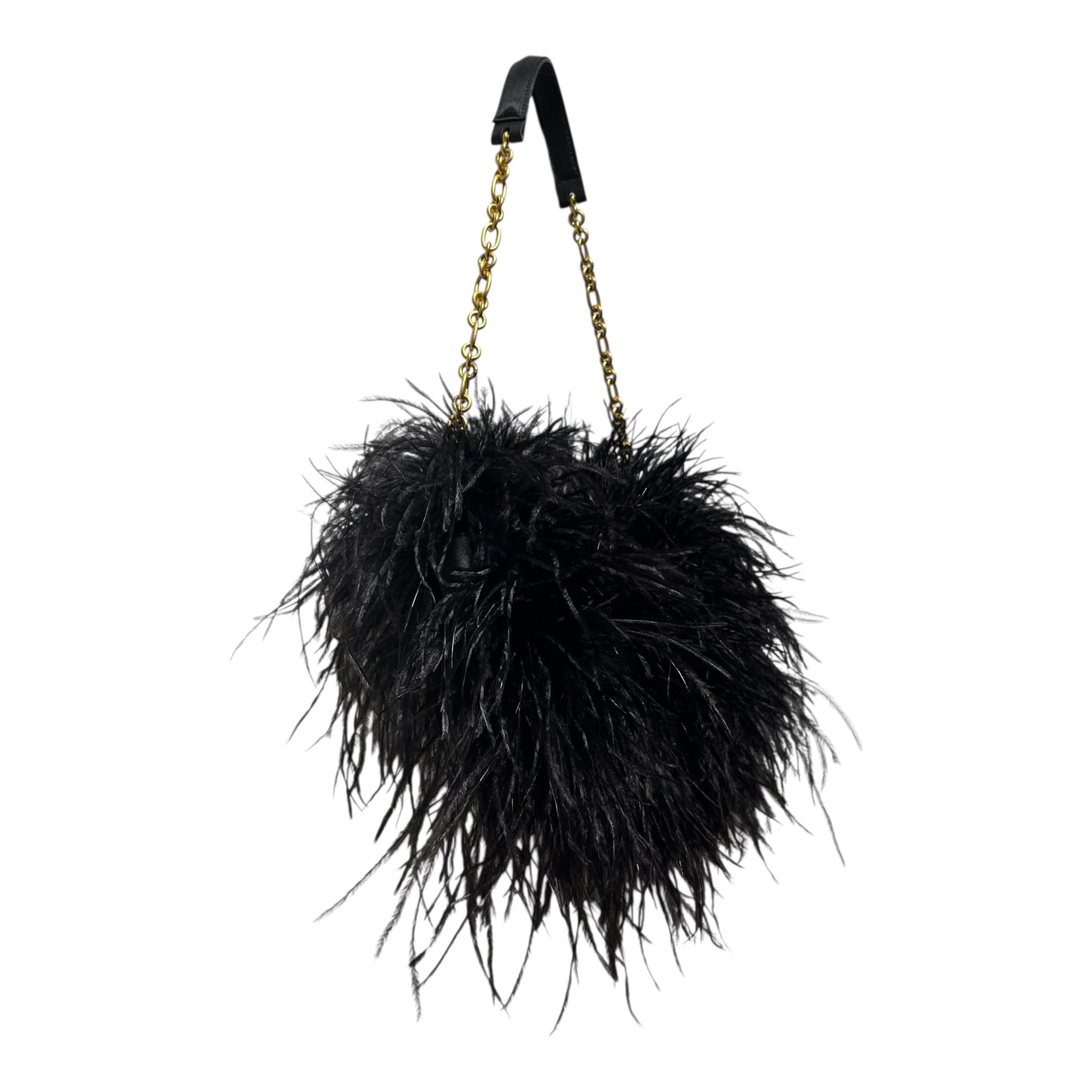 BALMAIN/Cross Body Bag/BLK/feather bag view 4