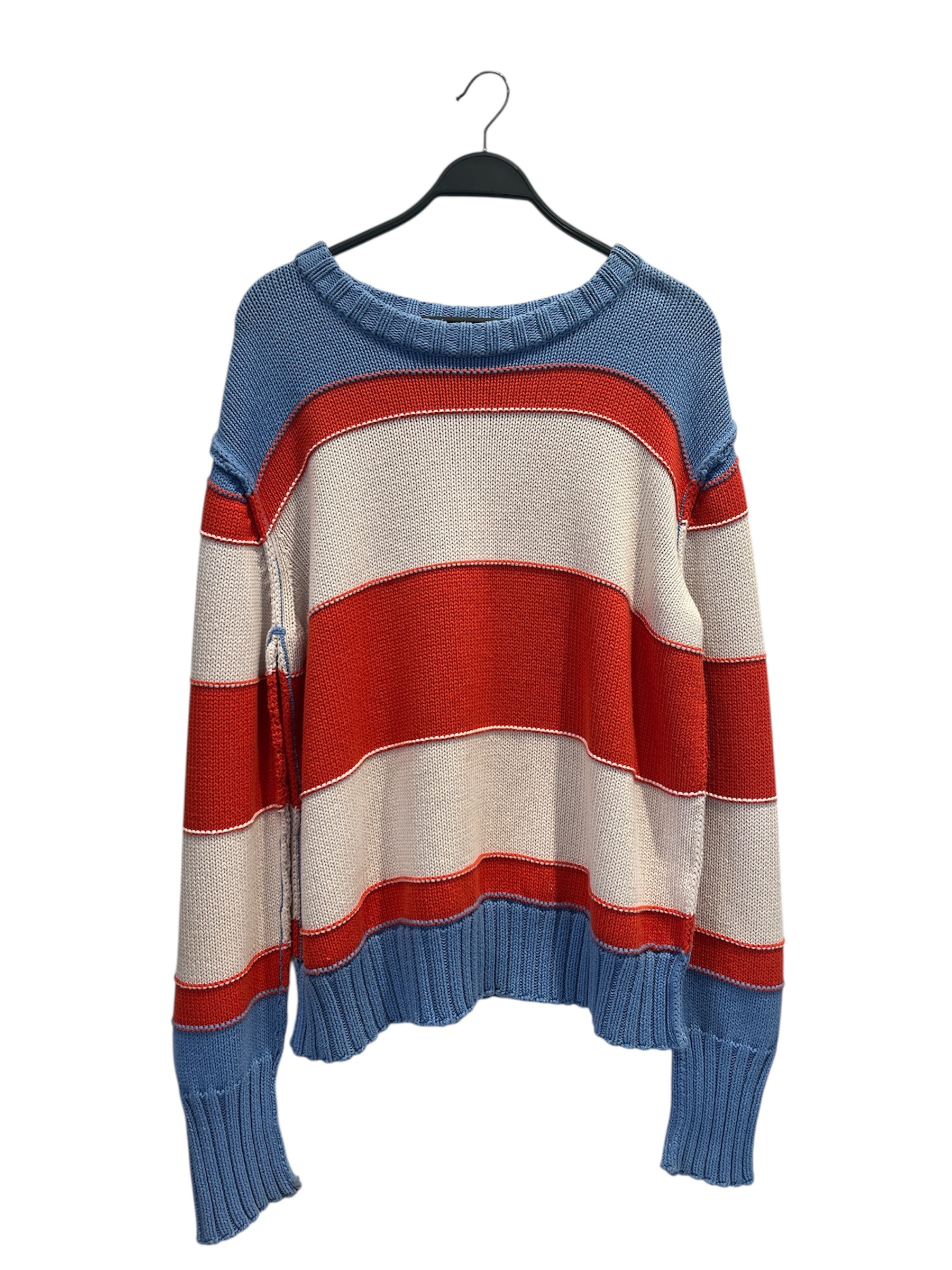 EDWARD CUMING/Sweater/4/Stripe/Cotton/BLU/ORNGWHTBLUSTRIPES view 1