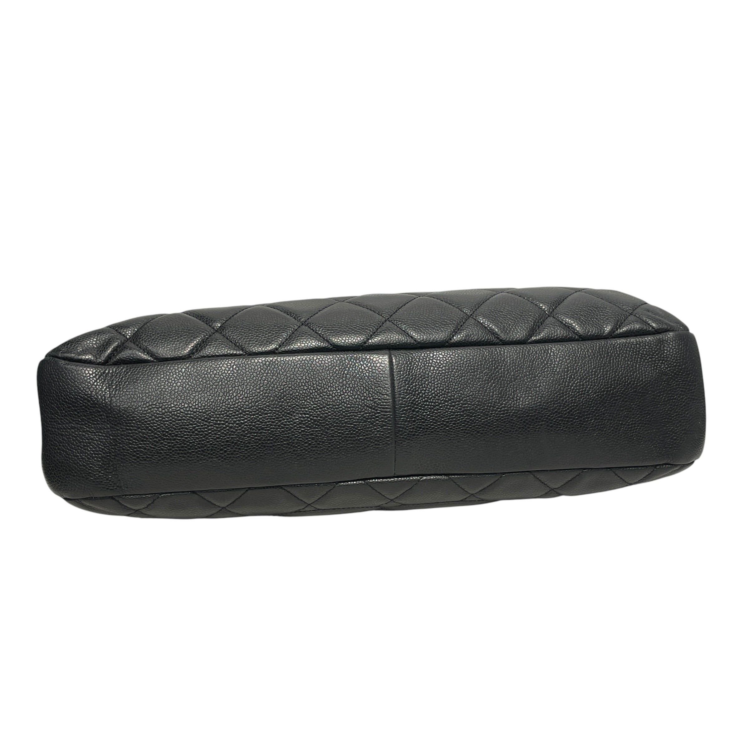 CHANEL/Tote Bag/Leather/BLK/CC/QUILTED/JUMBO view 3