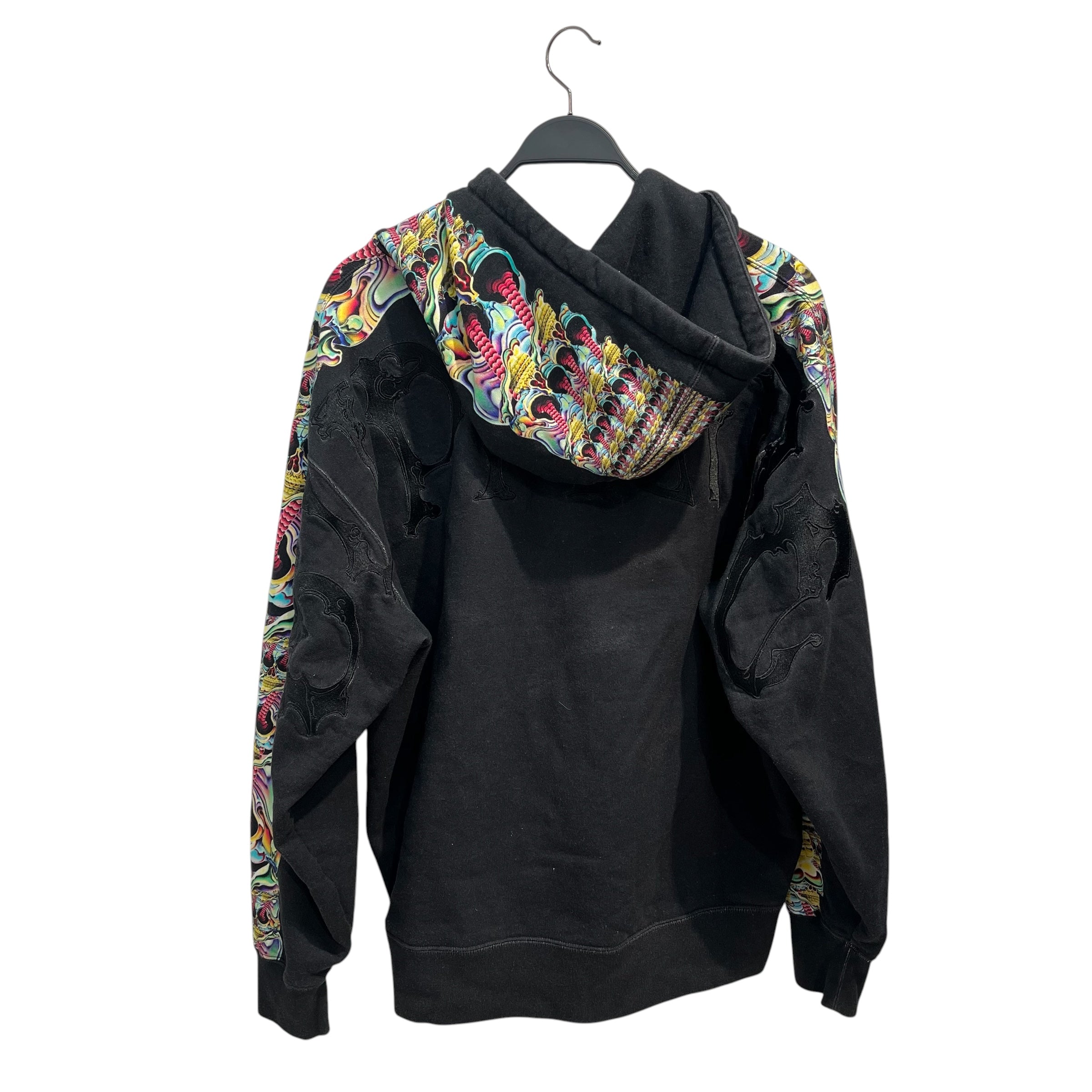 Supreme/Zip Up Hoodie/L/Graphic/Cotton/BLK/multicloor skull spine view 2