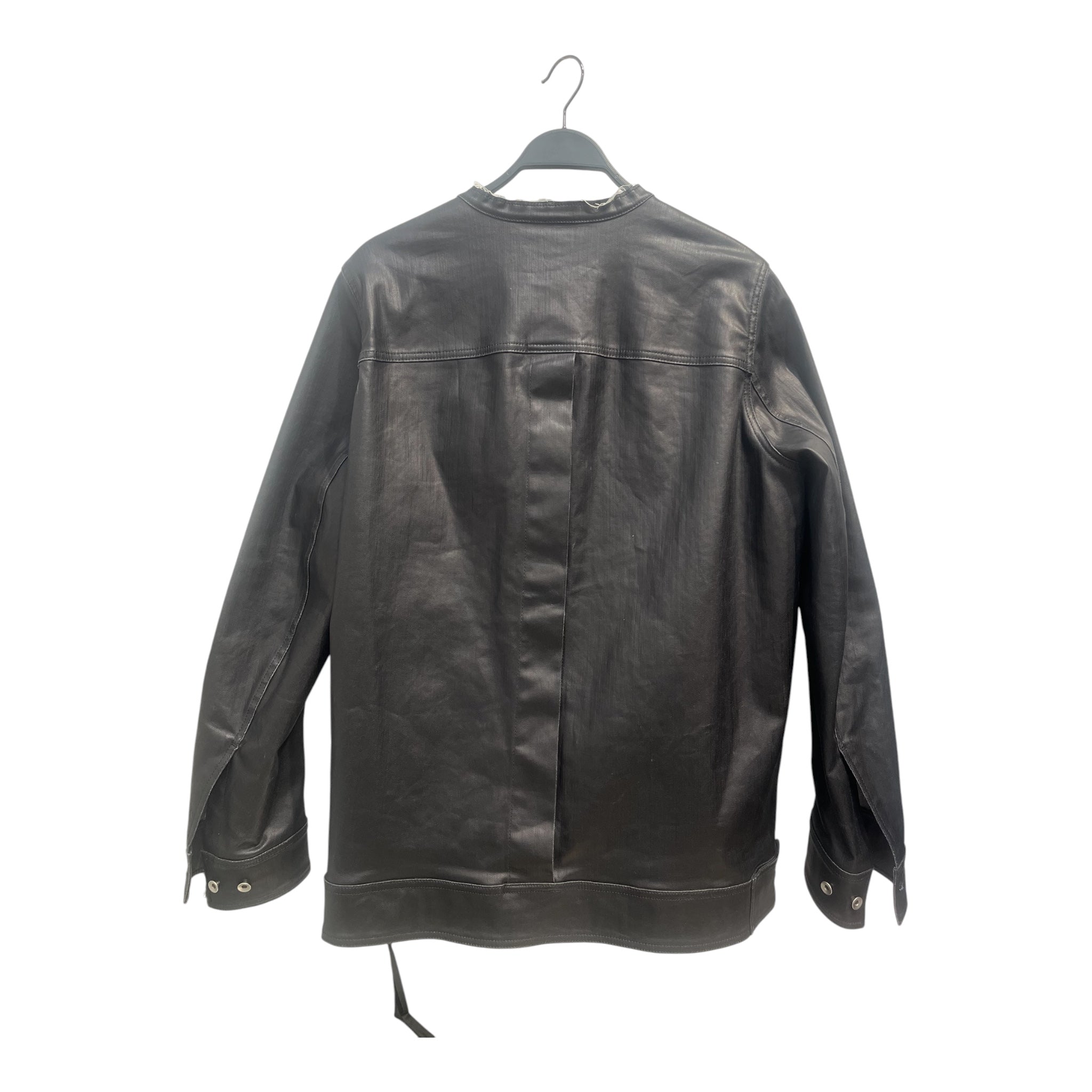 RICK OWENS DRKSHDW/Denim Jkt/M/Cotton/BLK/mbo trucker caped no collar view 2